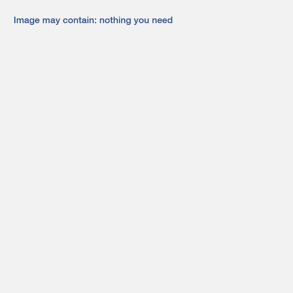 A grey square with blue text that says "Image may contain: nothing you need"