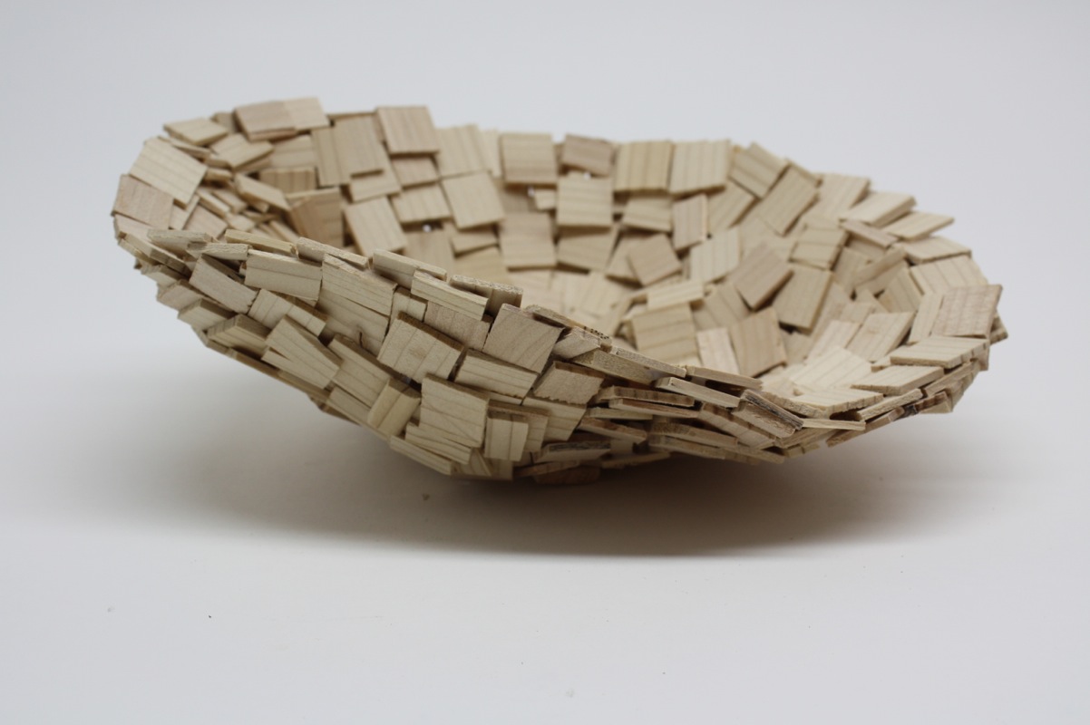 Shingle Bowl, 2013, wood, 3.5" x 10" x 8