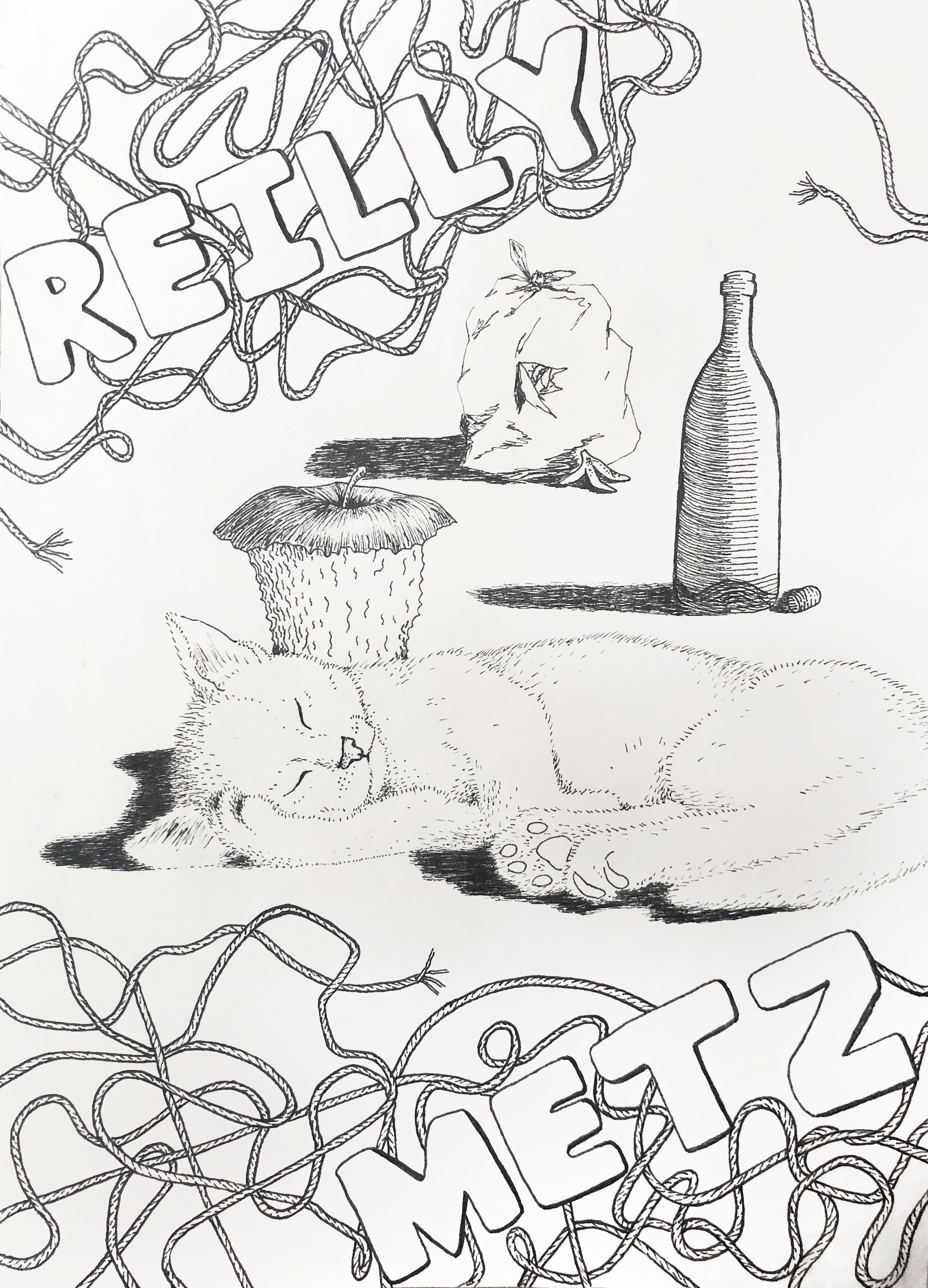 (5 x 8) pen on paper