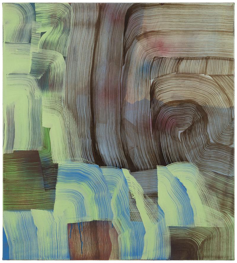 Gush, 2020, acrylic on linen, 90 x 100 x 4 cm