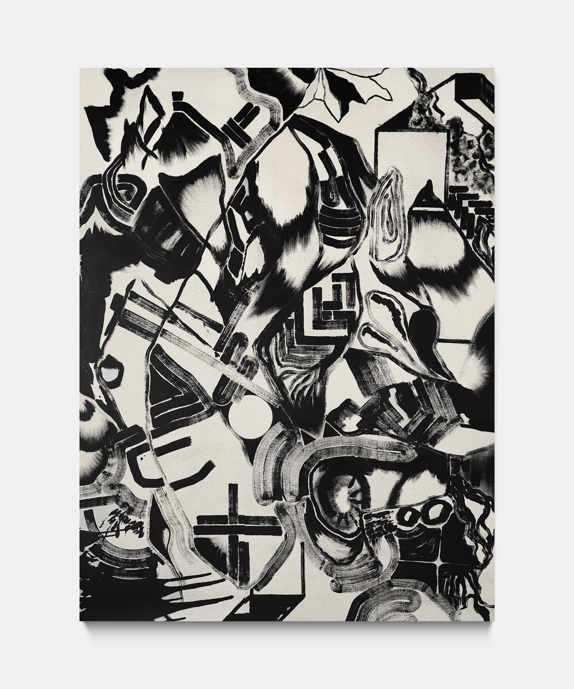 Untitled, 2023. Iron oxide on canvas. 195&#160;×&#160;260&#160;cm.