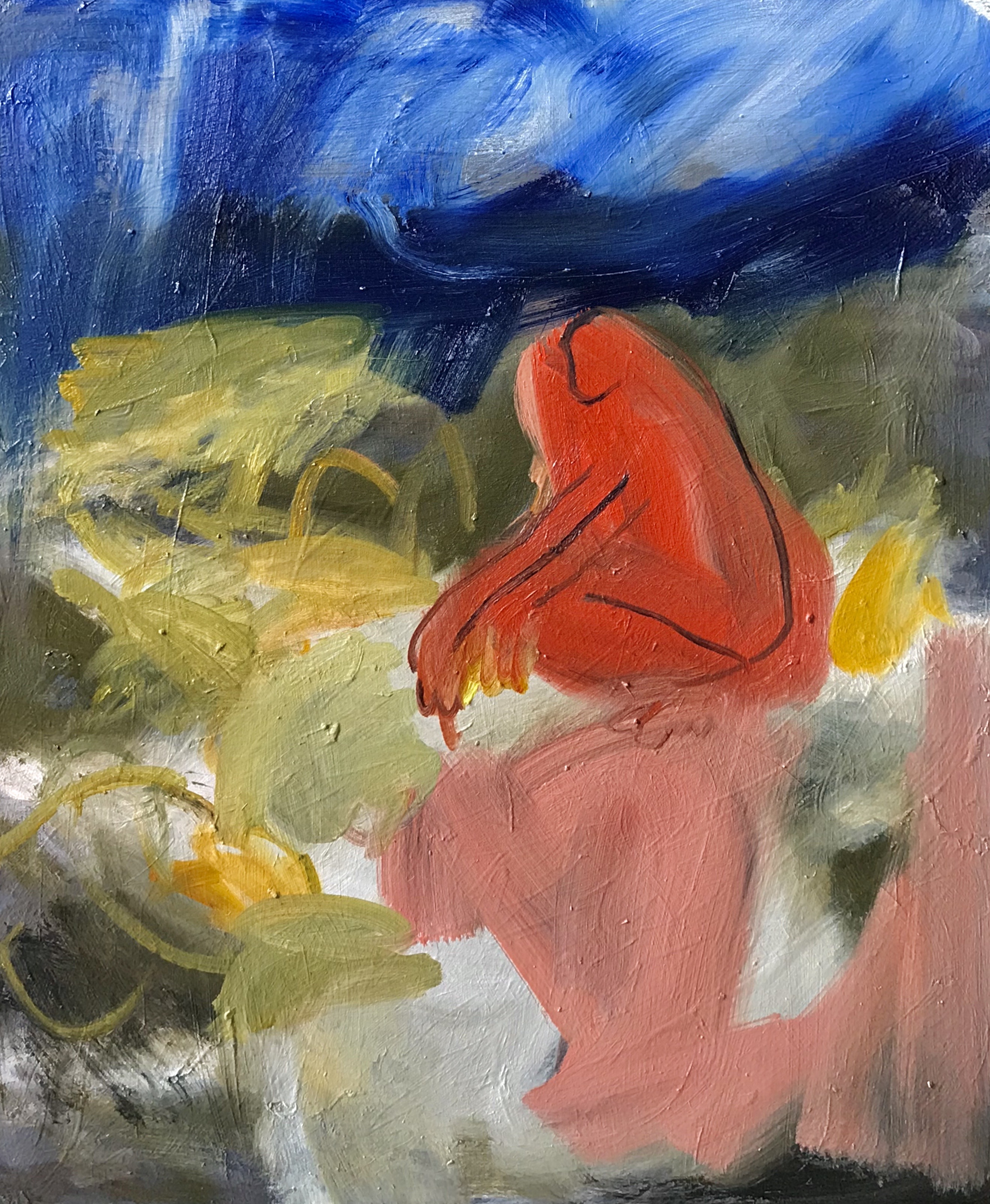 Asleep Wildly Whirling. 2020. oil on canvas. 24x20 inches. 60x50 cm.