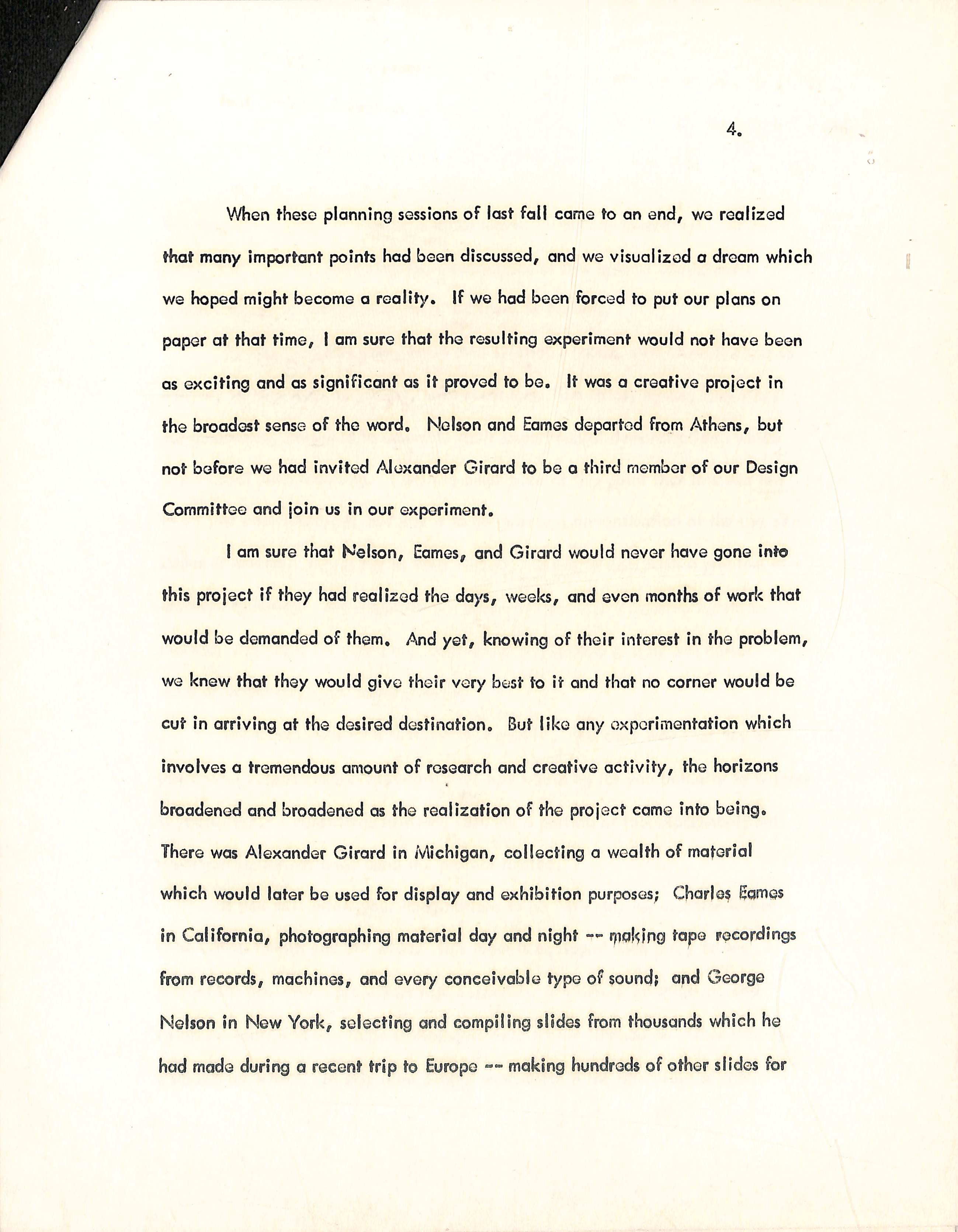 Lamar Dodd, "Research and Creative Activity", Southern University Conference, Edgewater Park, Missouri, 8 avril 1953, boîte 12 dossier 4, Archives Lamar Dodd collection, Université de Georgia