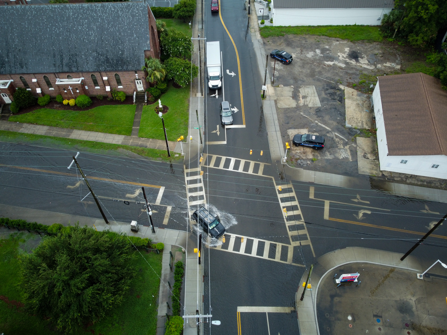 Stormwater Flooding at King and Huger Sts, August 2022
