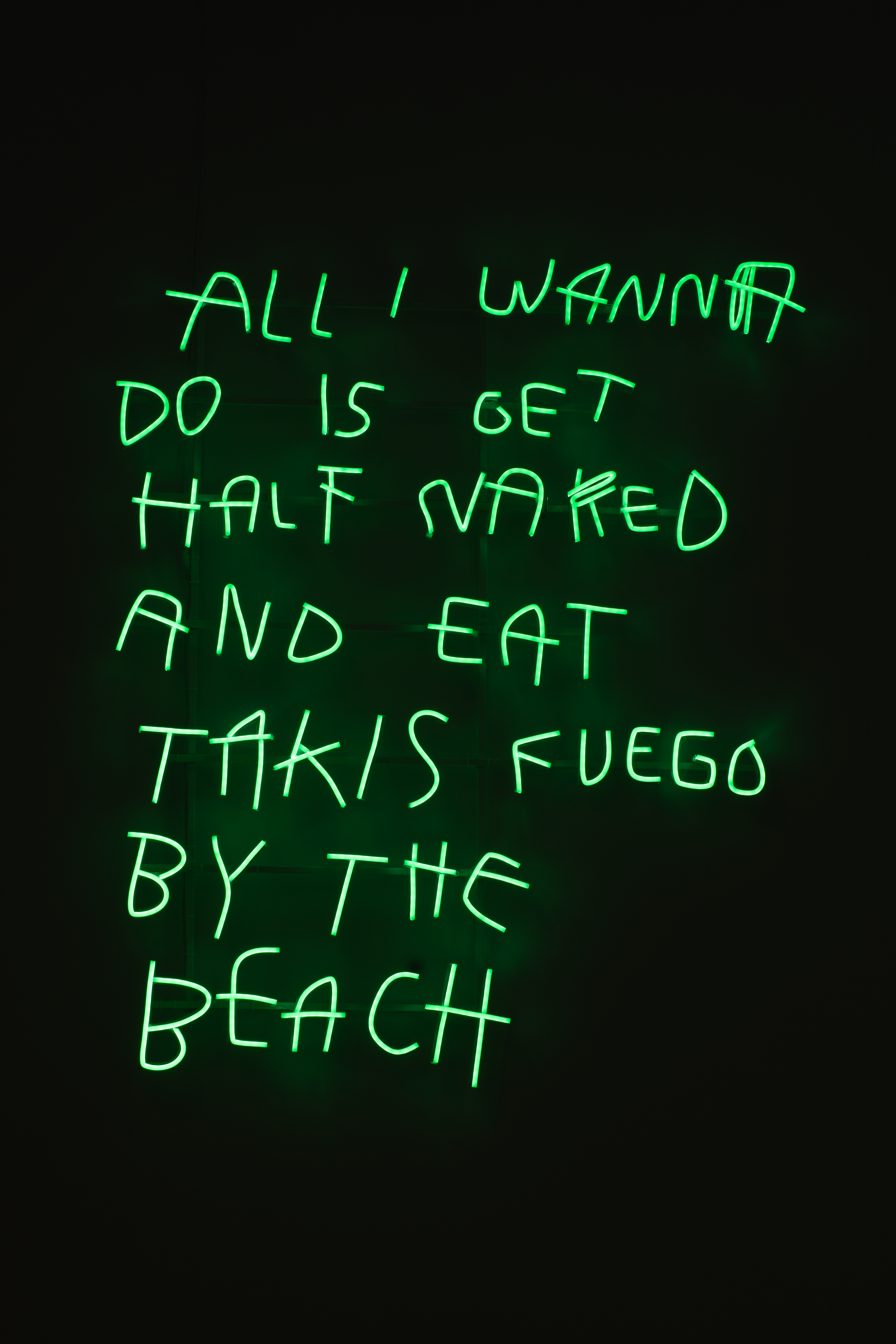 Lana del Rey walked so I could, not run, but do this. 2023Hand moulded and lacquered iron rod with LED strip100 × 80 cmUnique piece