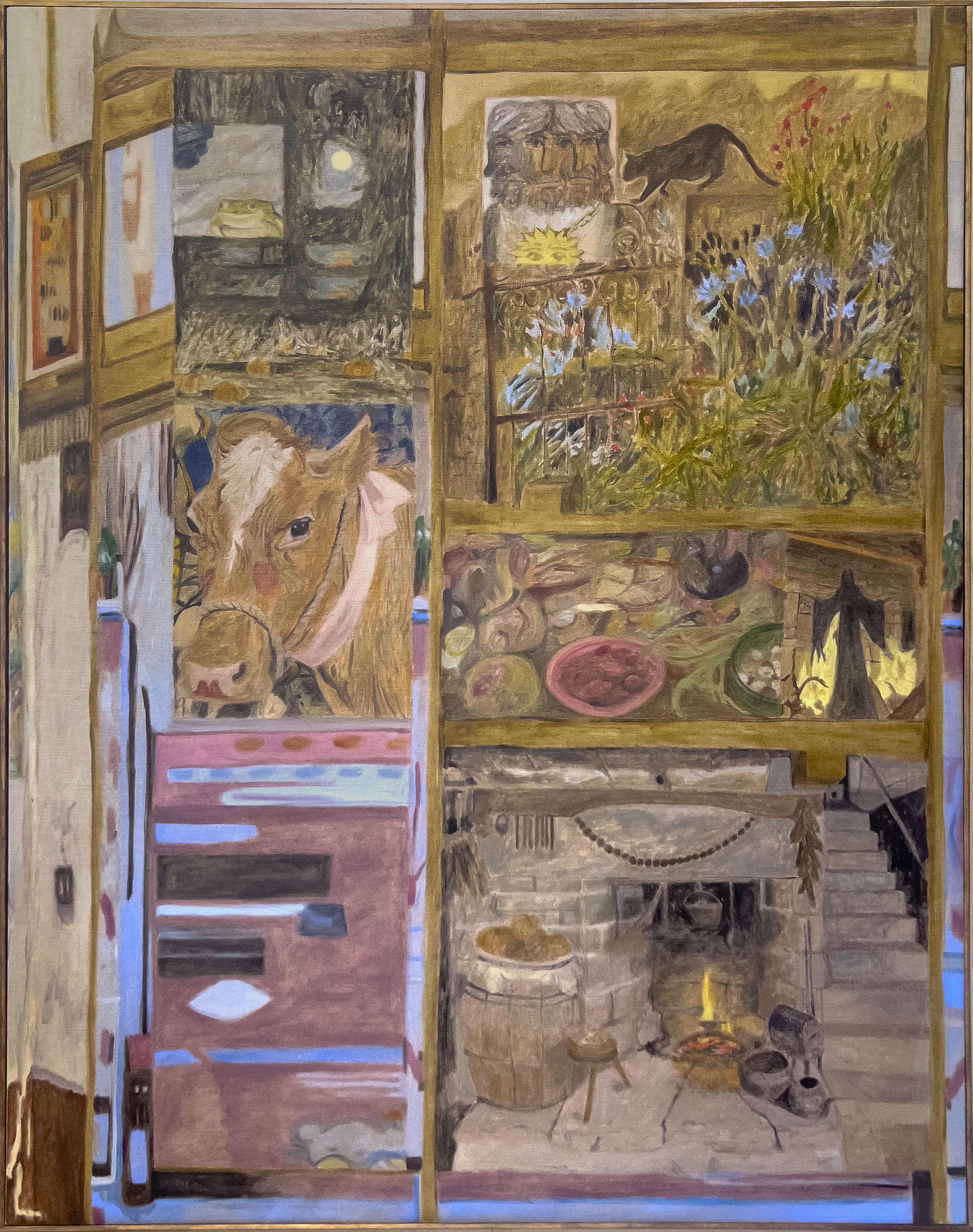 Witch Dinner – 142 x 112 cm, oil on linen, pine frame, 2025