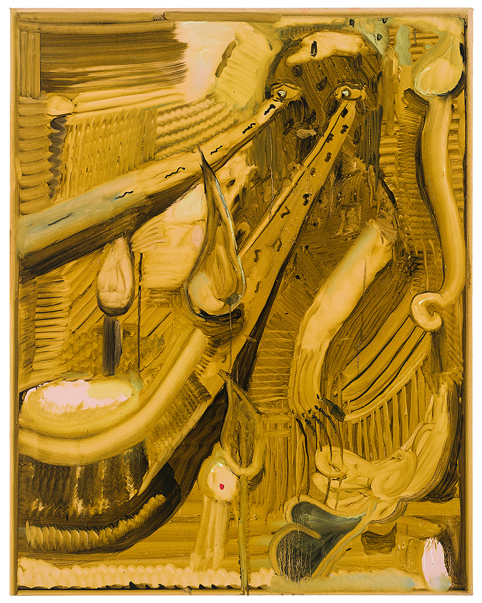 untitled  / 140 x 110 cm / oil on nettle / Andreas Lech 2022