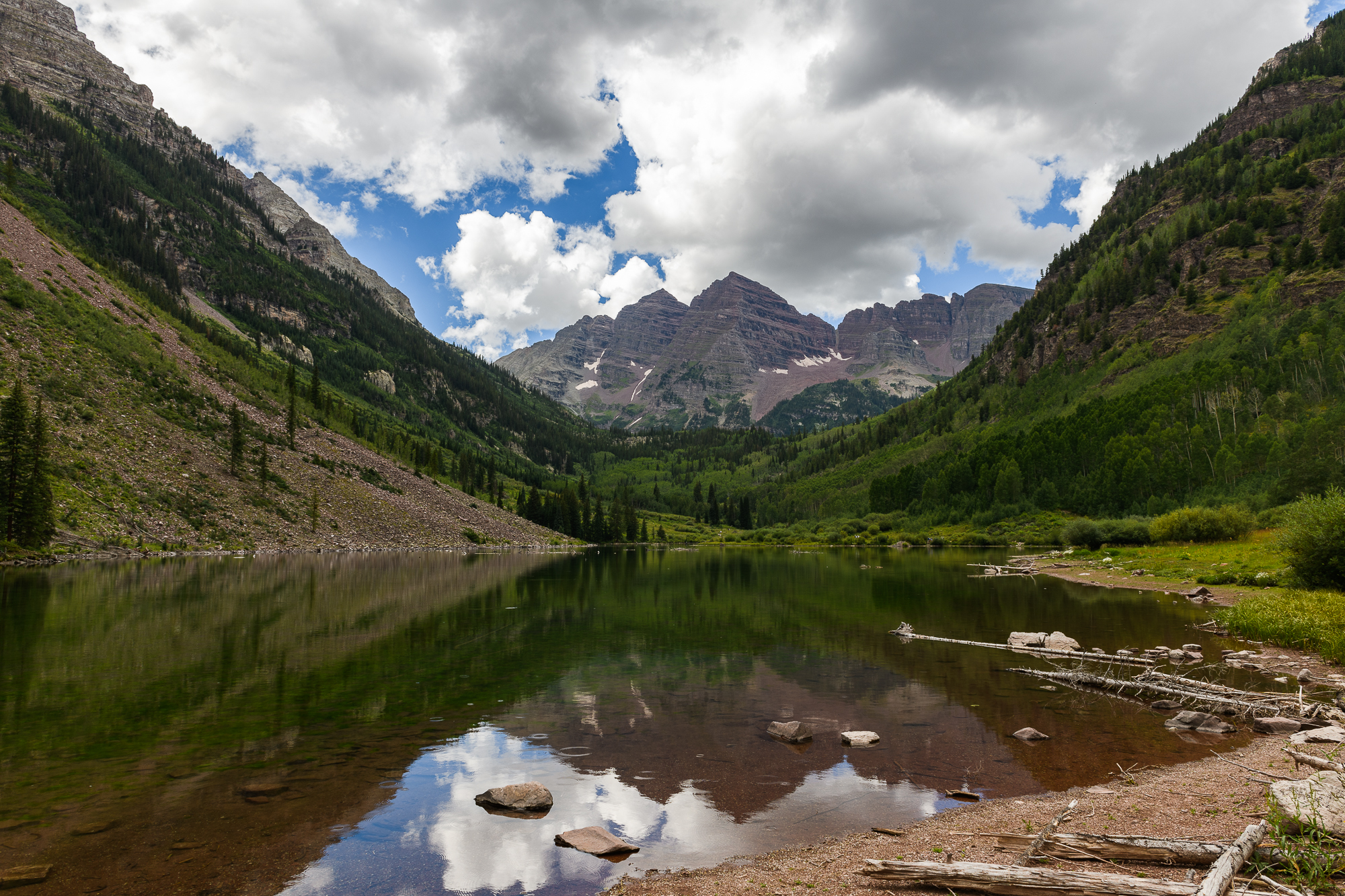 Maroon Bells (Aspen). Monts Elk. Colorado