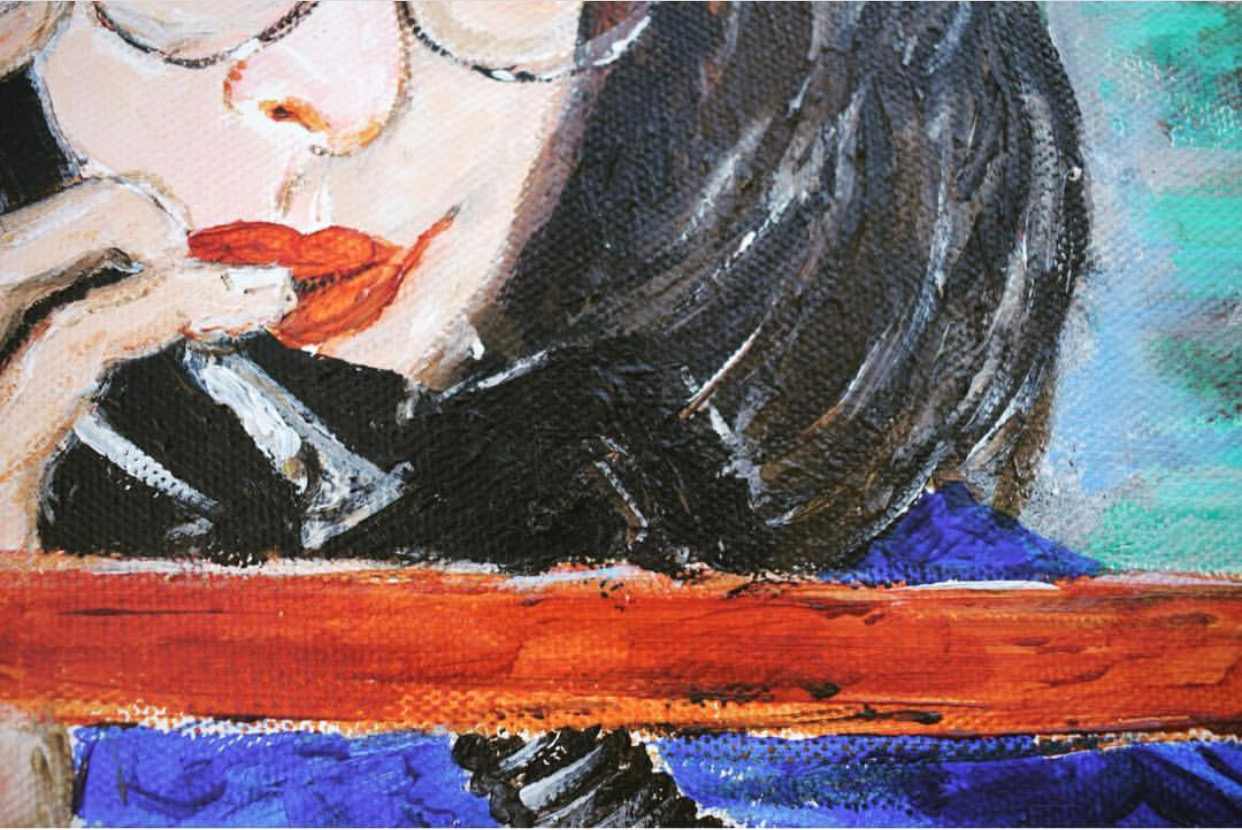 The Last Call 📞  #acryliconcanvas 8x10 "