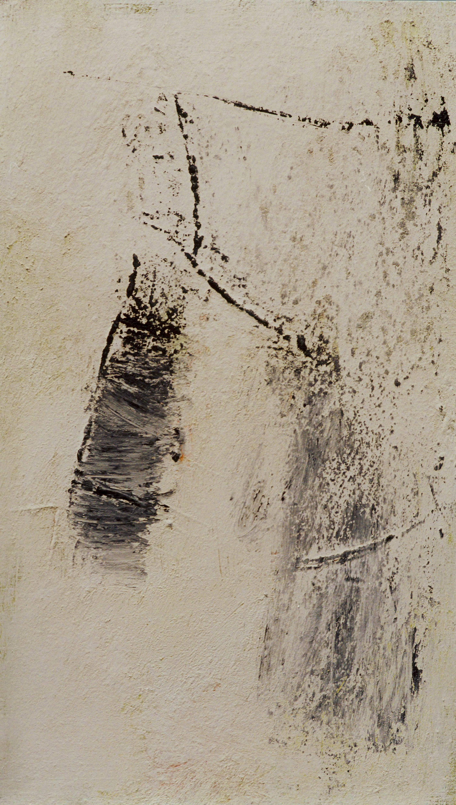 Good Morning Mrs. Eleonor 'Tisch', 1998, Acryl und Champagnerkreide auf Leinwand 85 x 50 cm