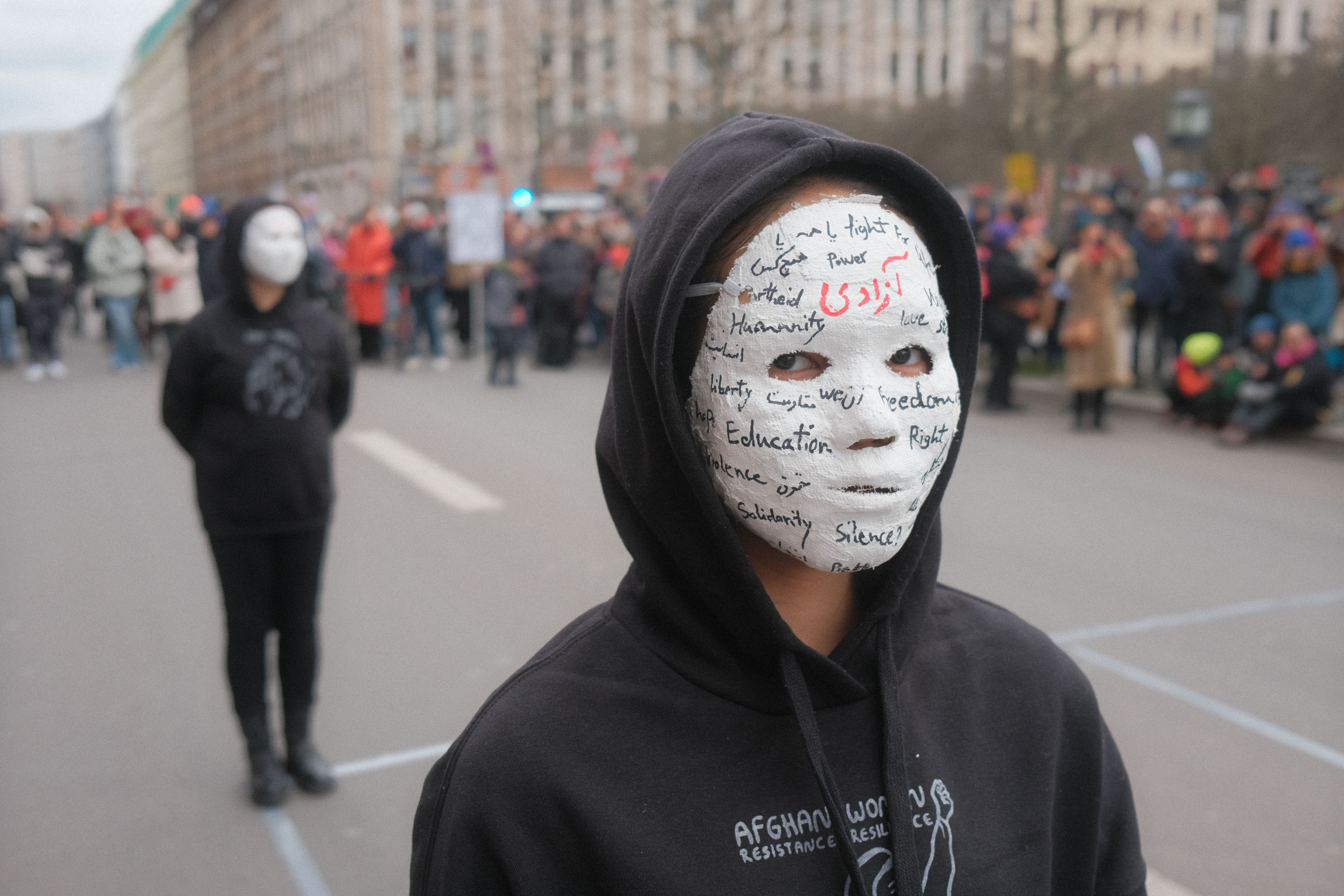 Afghan women* protest against Taliban regime, Berlin 2022