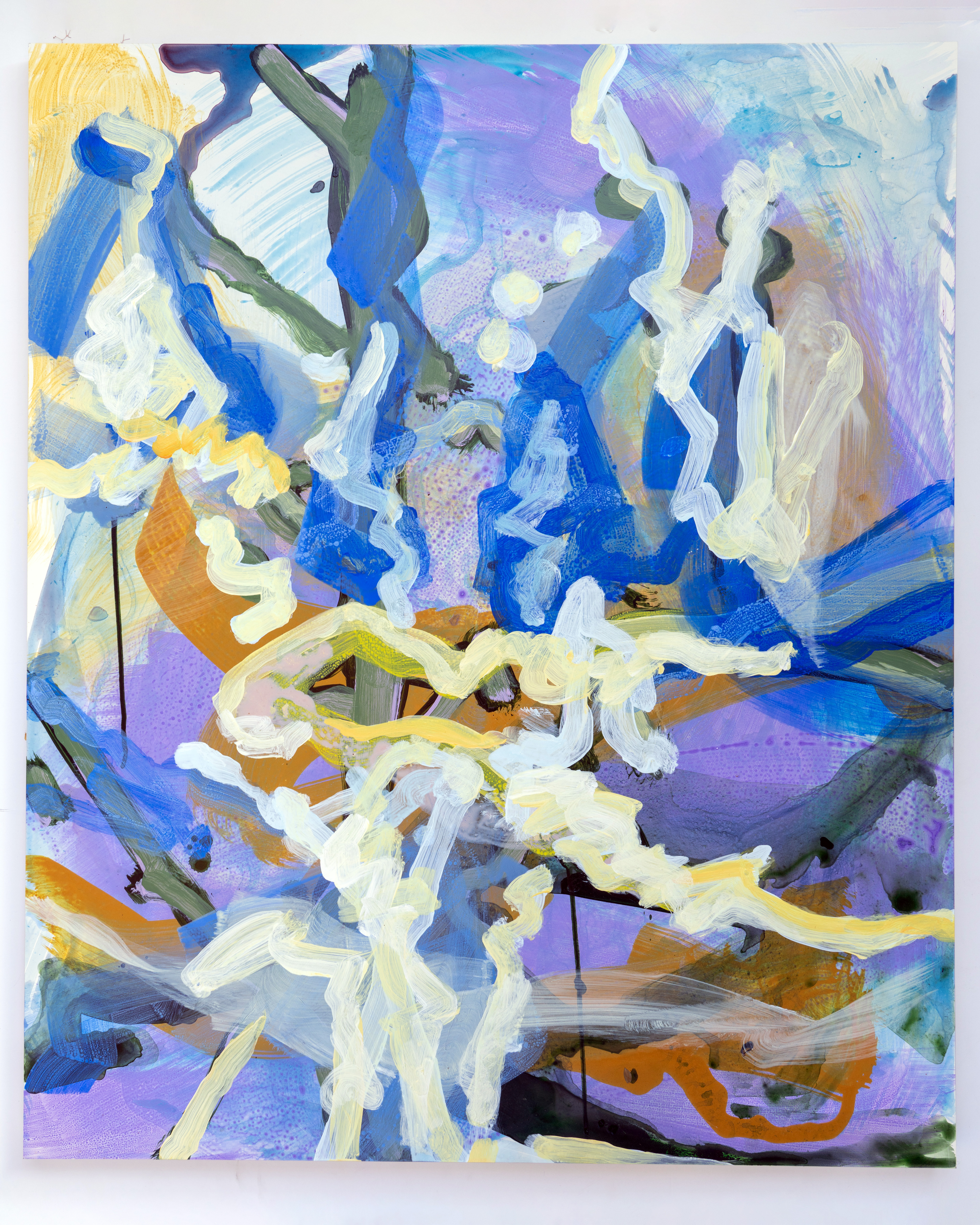 2023, acrylic and ink on panel, 36 x 30 inches