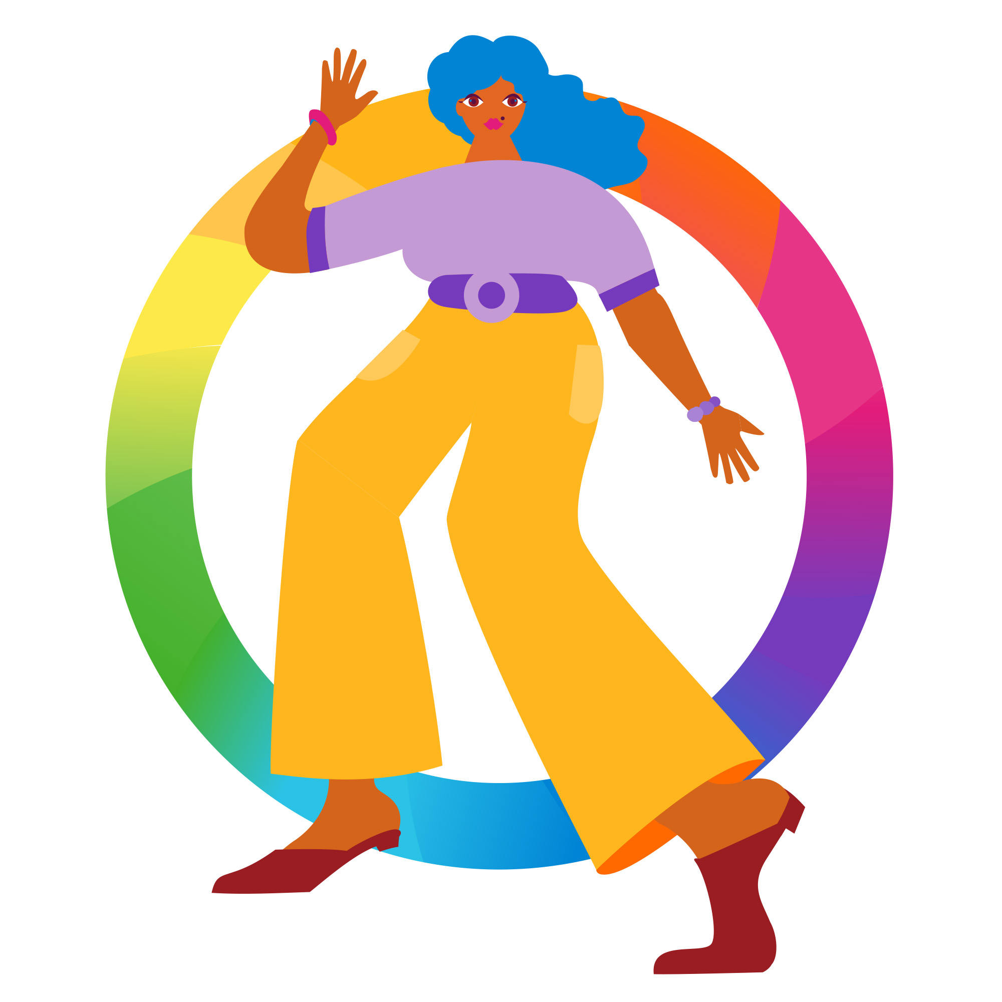 character and aura design for fall 2020 promotion : rainbow light vitamins