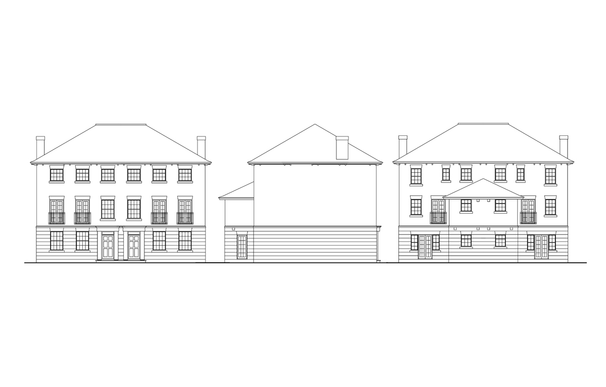 house type D, elevations