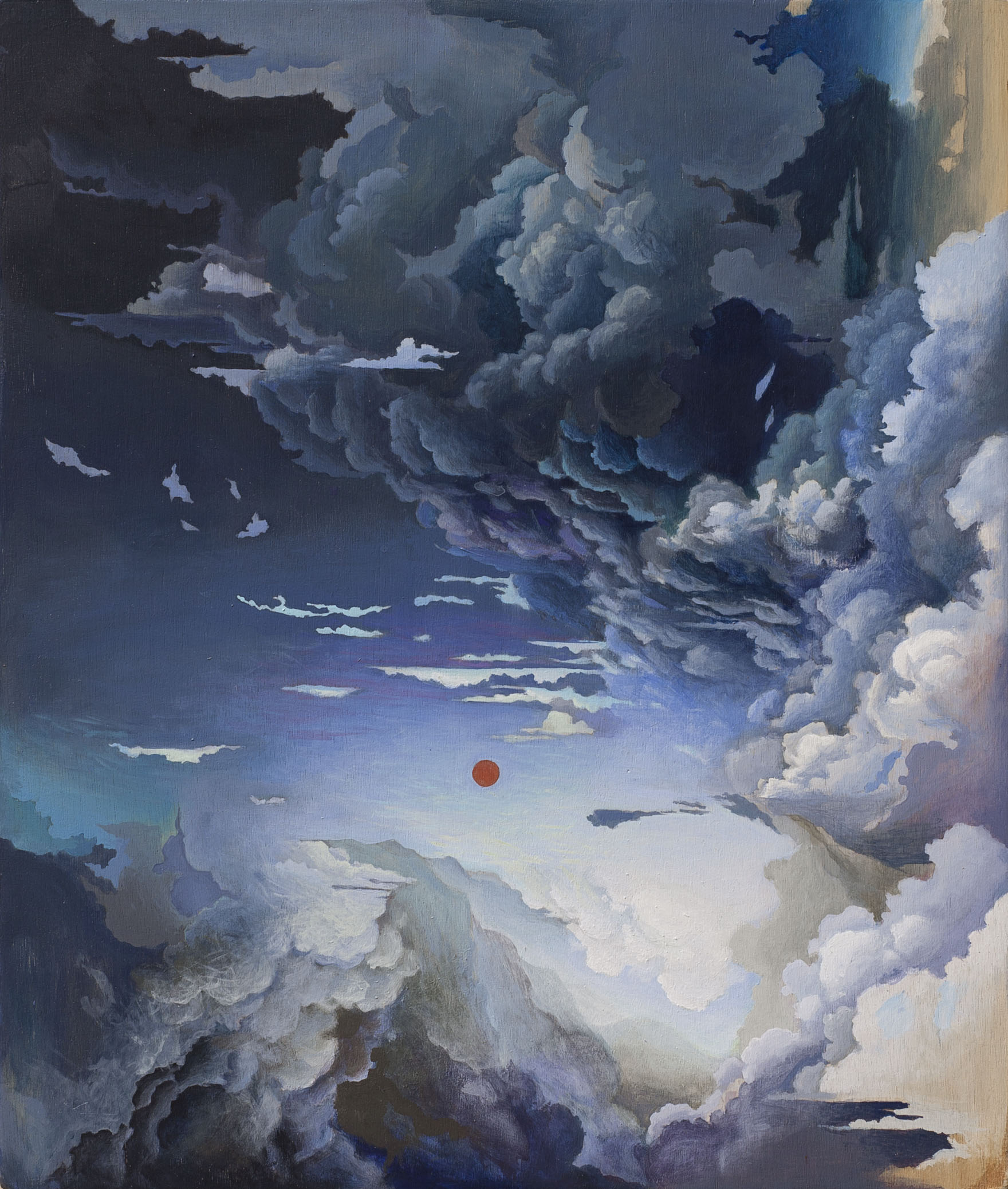 Juillet 2018 (48,3 x 49 cm, acrylique sur bois)