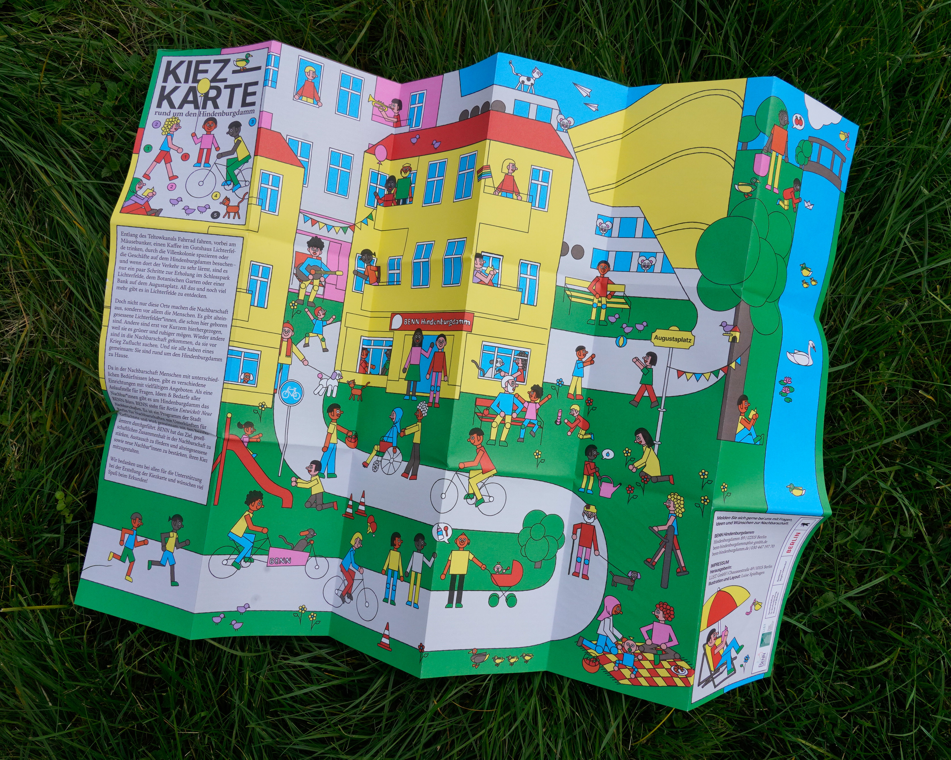 Neighborhood Map and big Illustration for BENN Hindenburgdamm