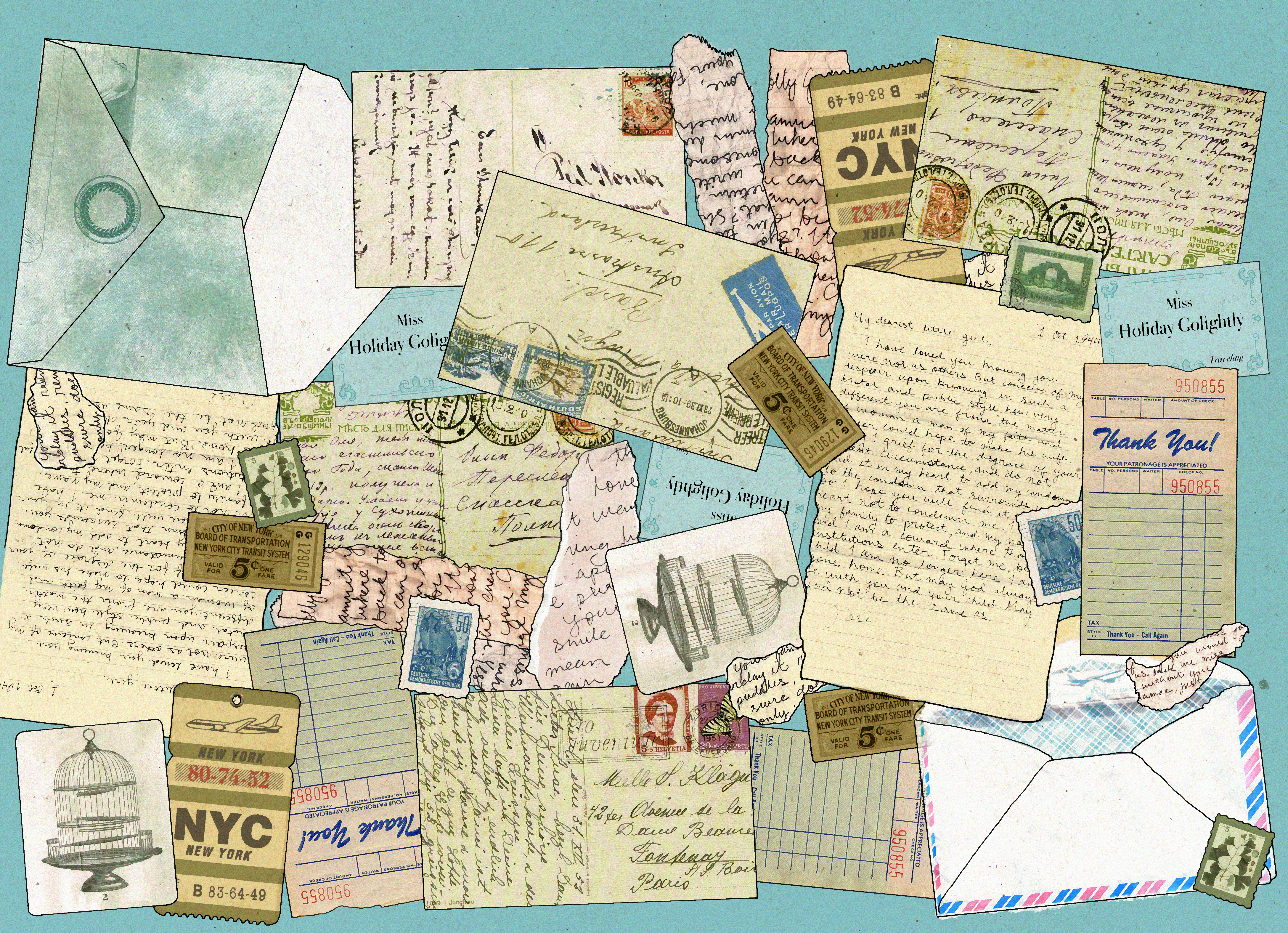 Flat graphic of endpapers