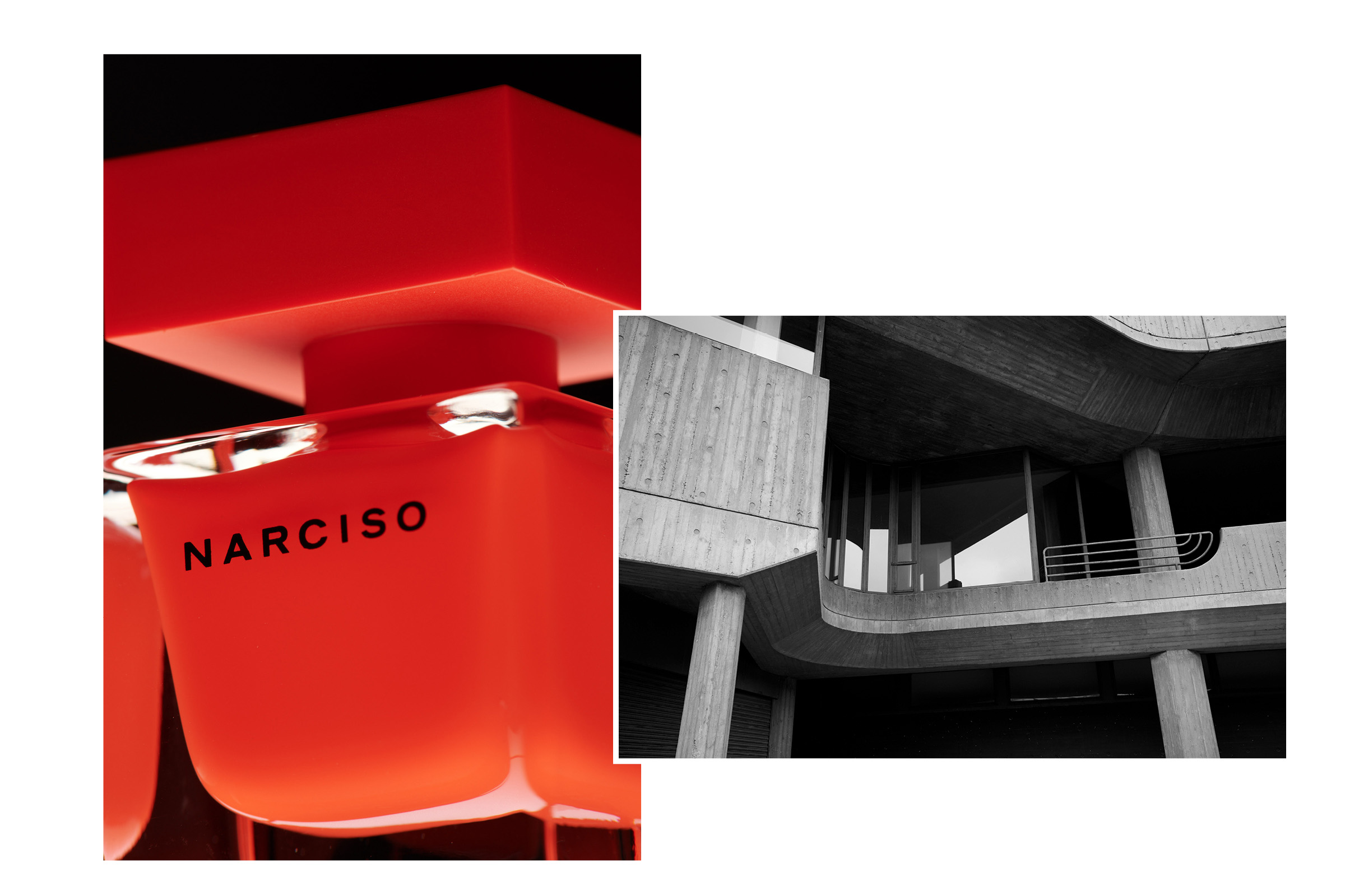 Sonja Gutschera + Leif Osthoff, Narciso, Perfume, Still life, Beauty, Flacon, Lipstick, Brutalism, Architecture