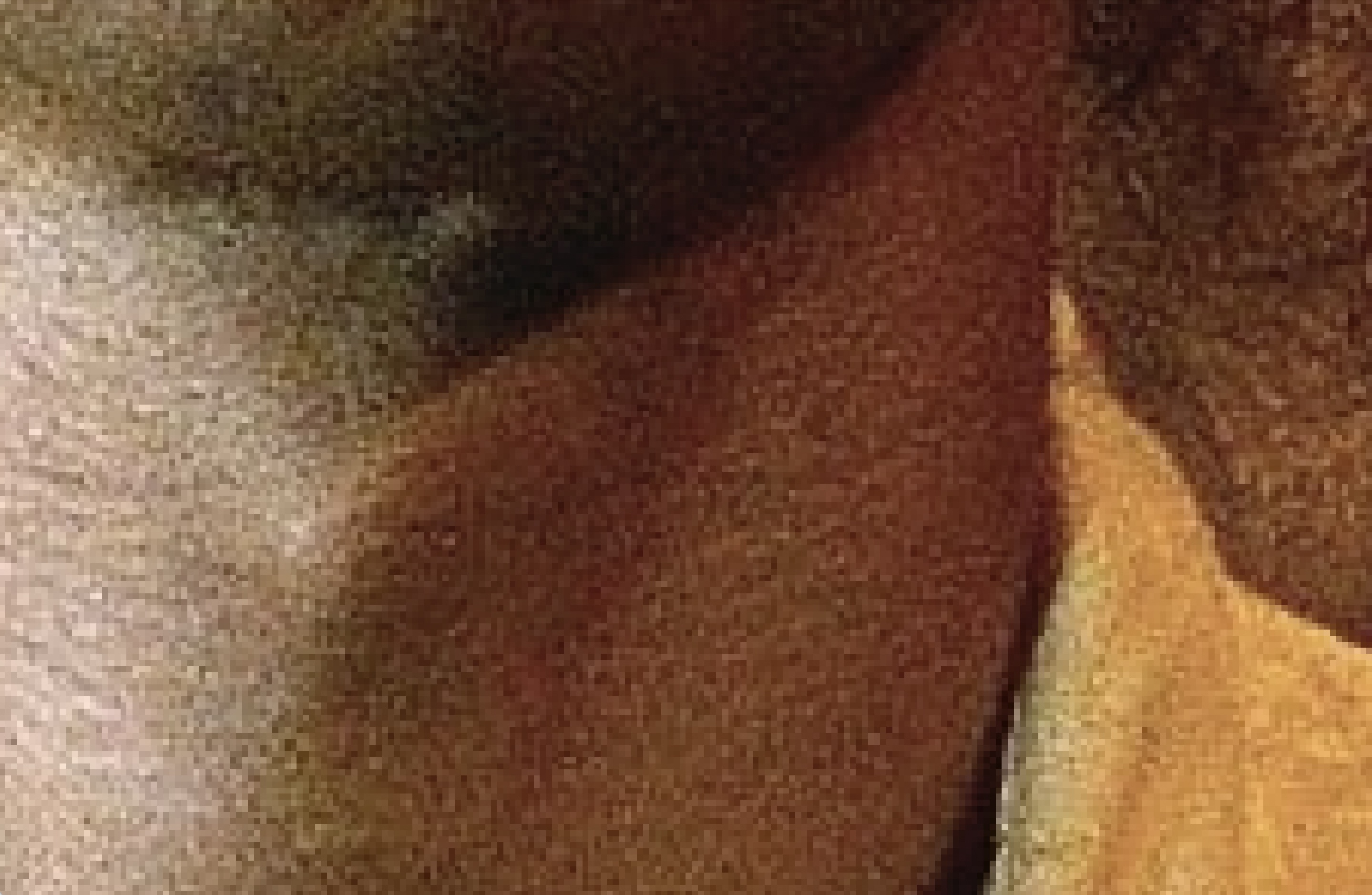 close-up of the throat of the standing man