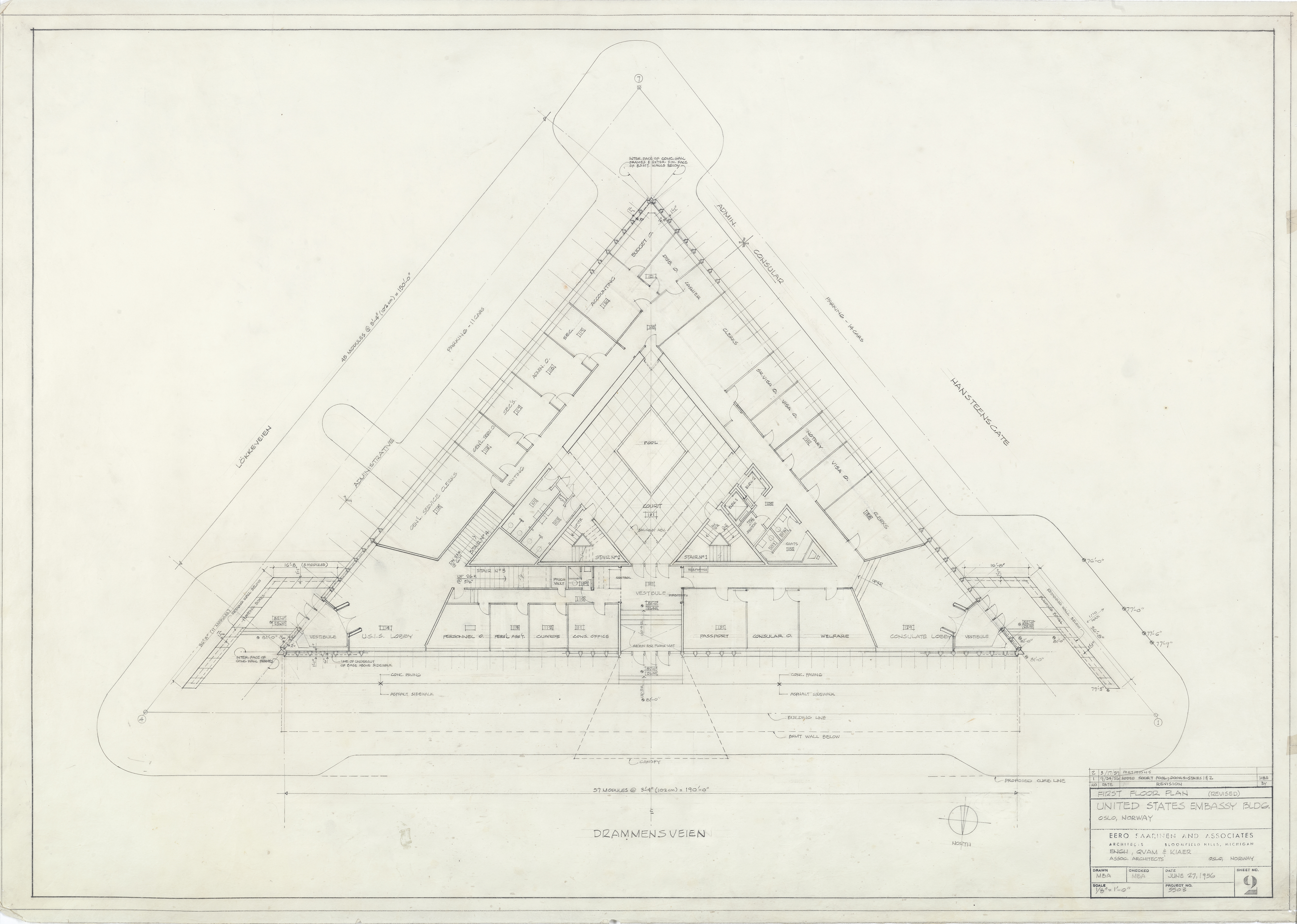 Eero Saarinen: ground floor plan