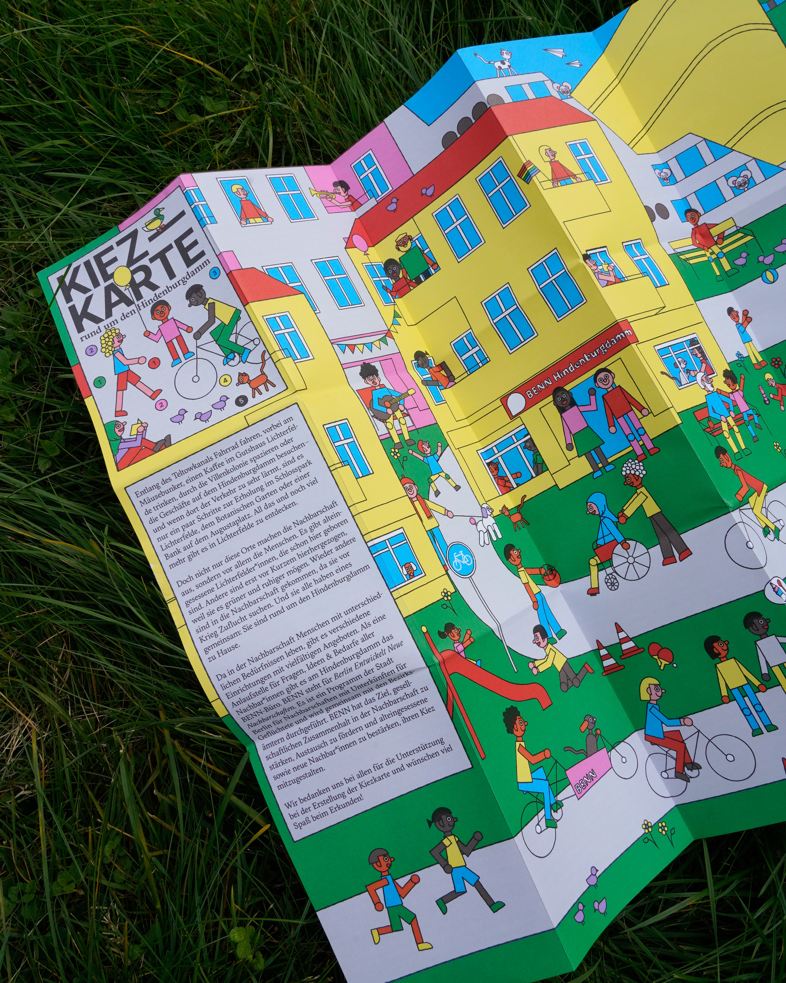 Neighborhood Map and big Illustration for BENN Hindenburgdamm