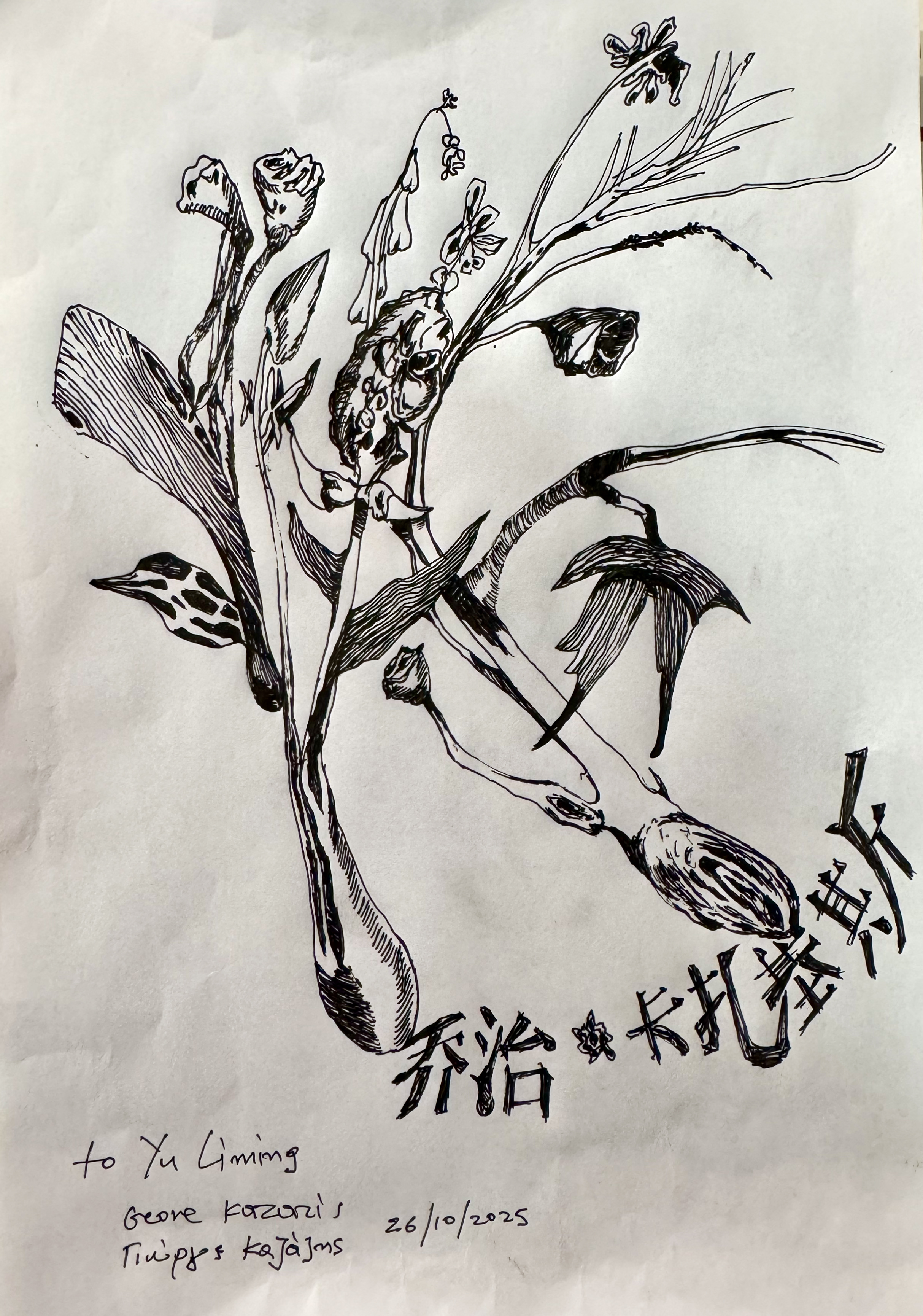 China #6, ink on paper, 2025