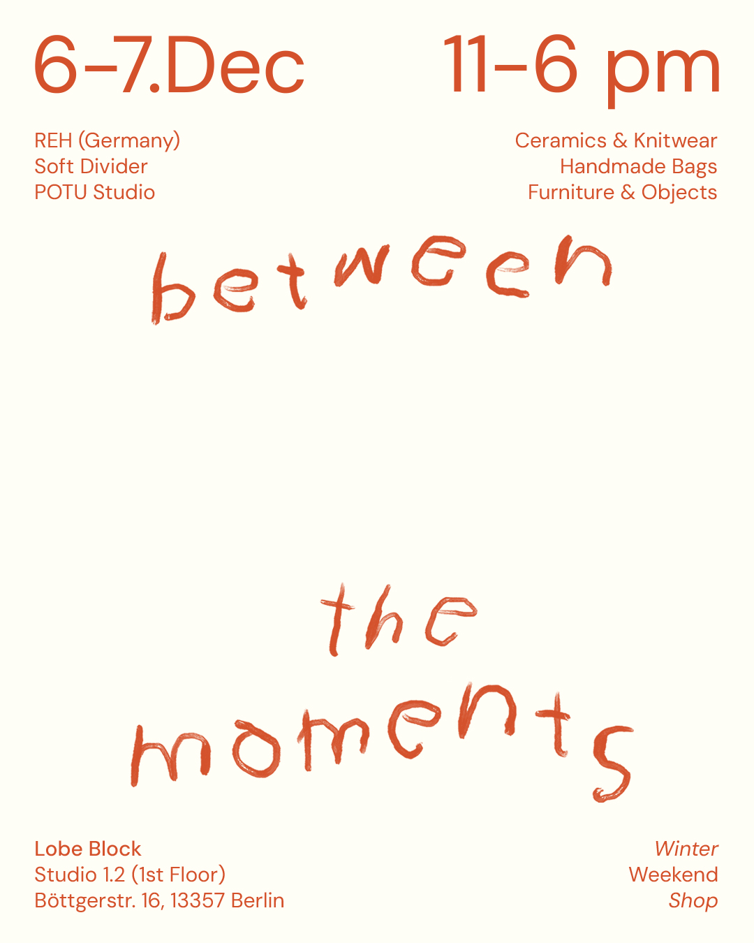 Between the Moments - Pop-up event