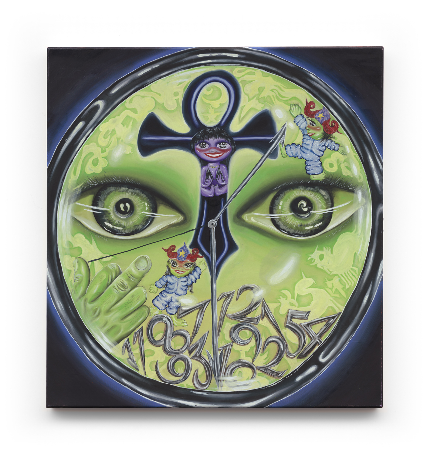 Clock Face (2024) oil on canvas, 76.5 x 72 cm.  Image Standish and Co.