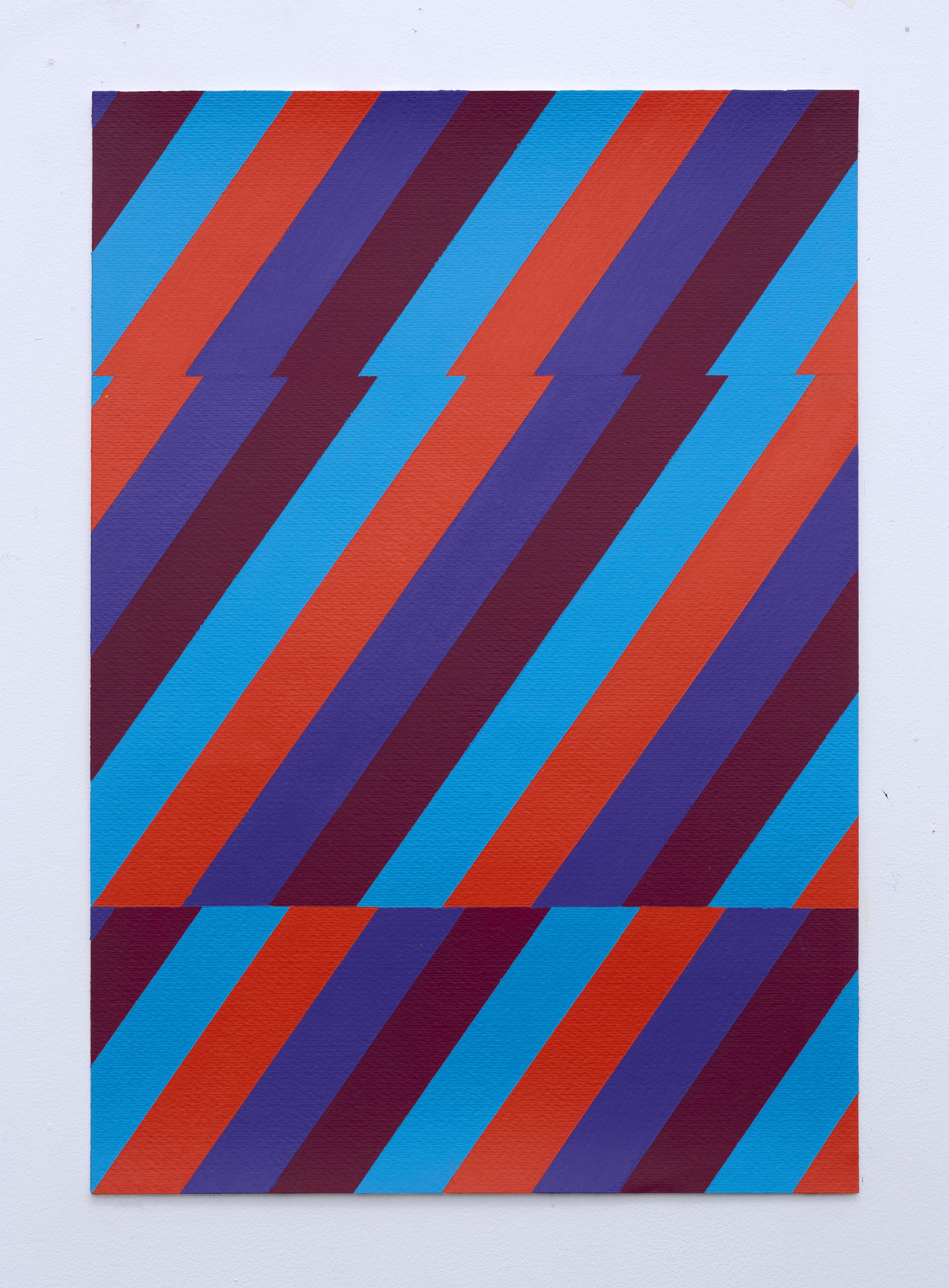 Lineae Study XX, 50cm x 35cm, acrylic on paper, 2021