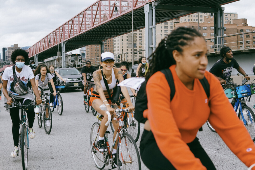 On September 26th, 2020, Marz organized a community ride out in NYC to celebrate Black women. In conjunction with Nike Women, she raised $5k for organizations lead by or centered around Black women and femmes. Supporting Black women and healthy living are both important to Marz. With approximately 300 people in attendance and 30 miles biked, her 1st ride out was more successful and meaningful than she could have ever imagined! …til next time…