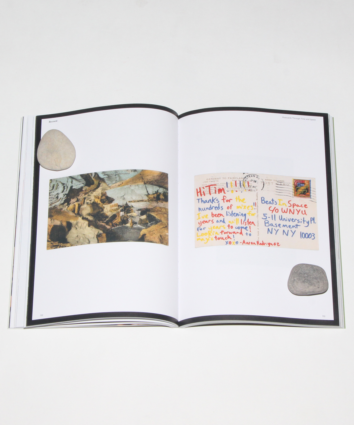 Spread of postcard to 'Beats In Space'