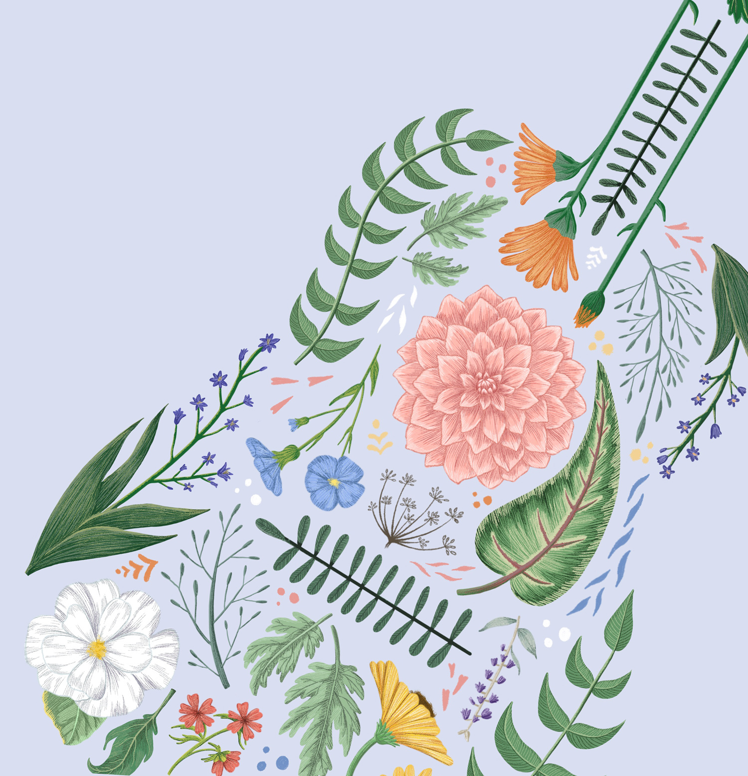 Folk Music Poster Illustration