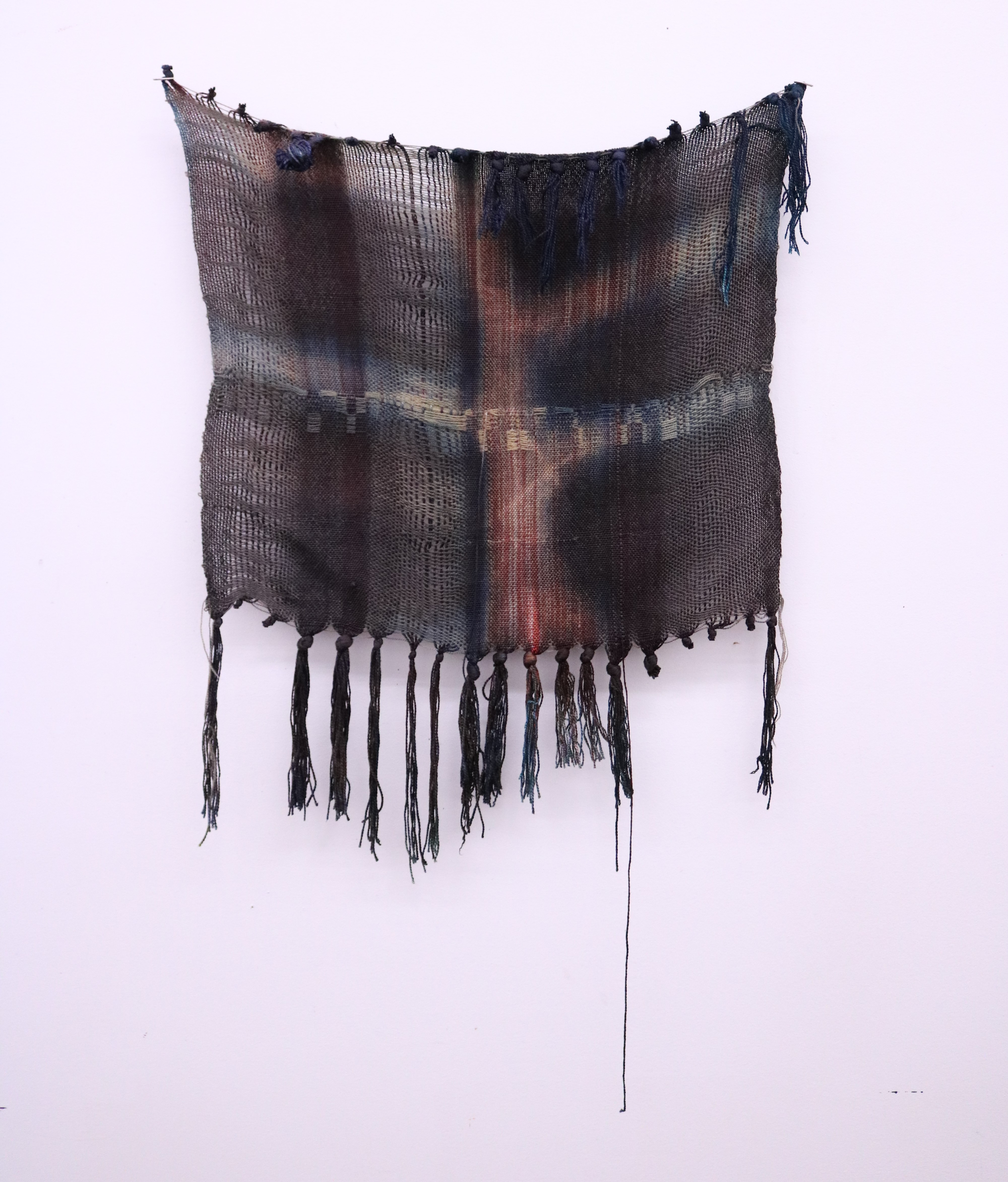 something old, deep down, silk and wool, 16" by 18"