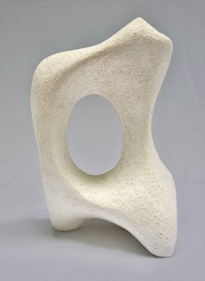 Window II, Bisqued stoneware with terra sigillata, 9 x 4 x 4.5 in