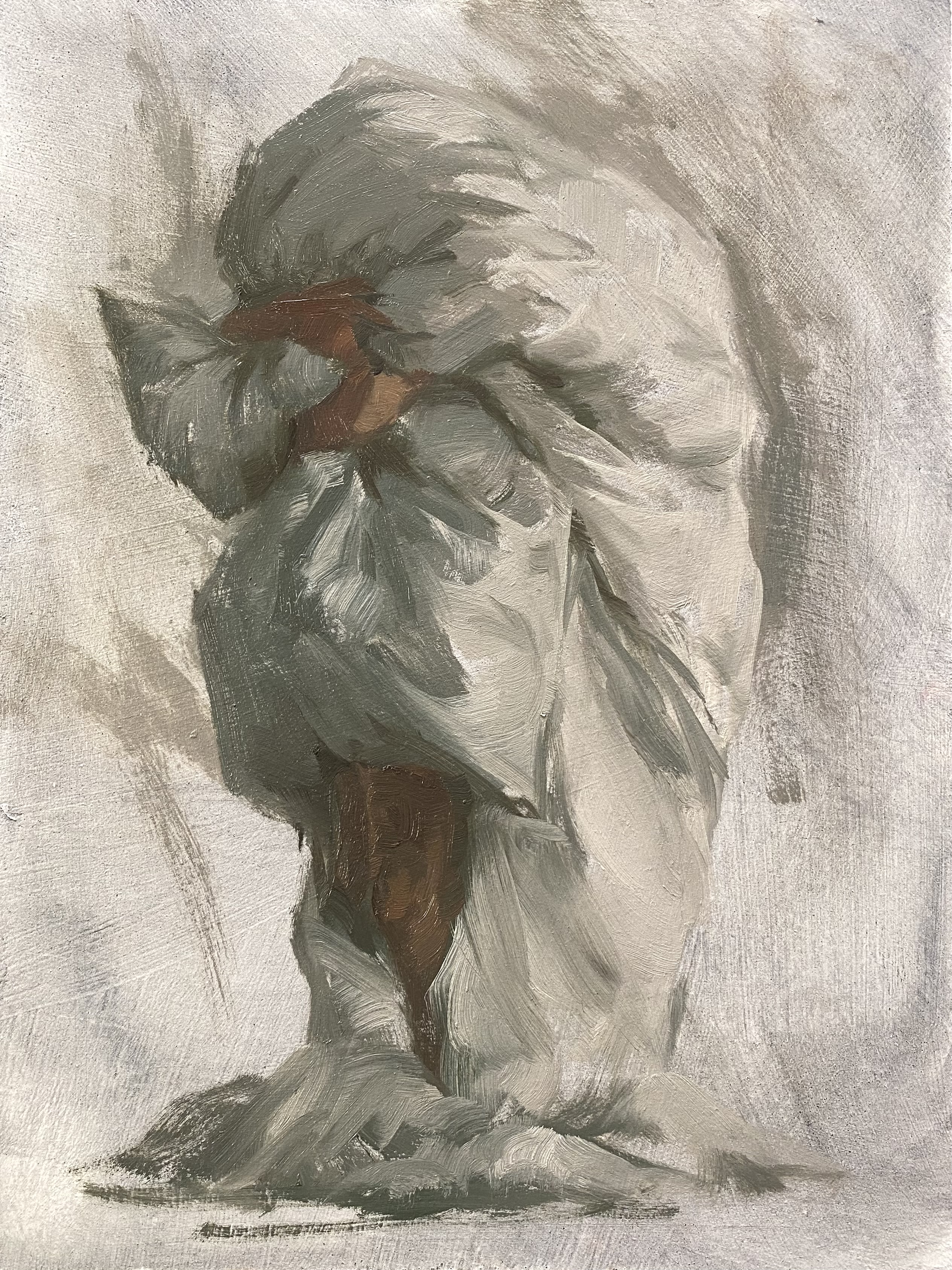 hold on, 2025oil on MDF32 x 24 cm