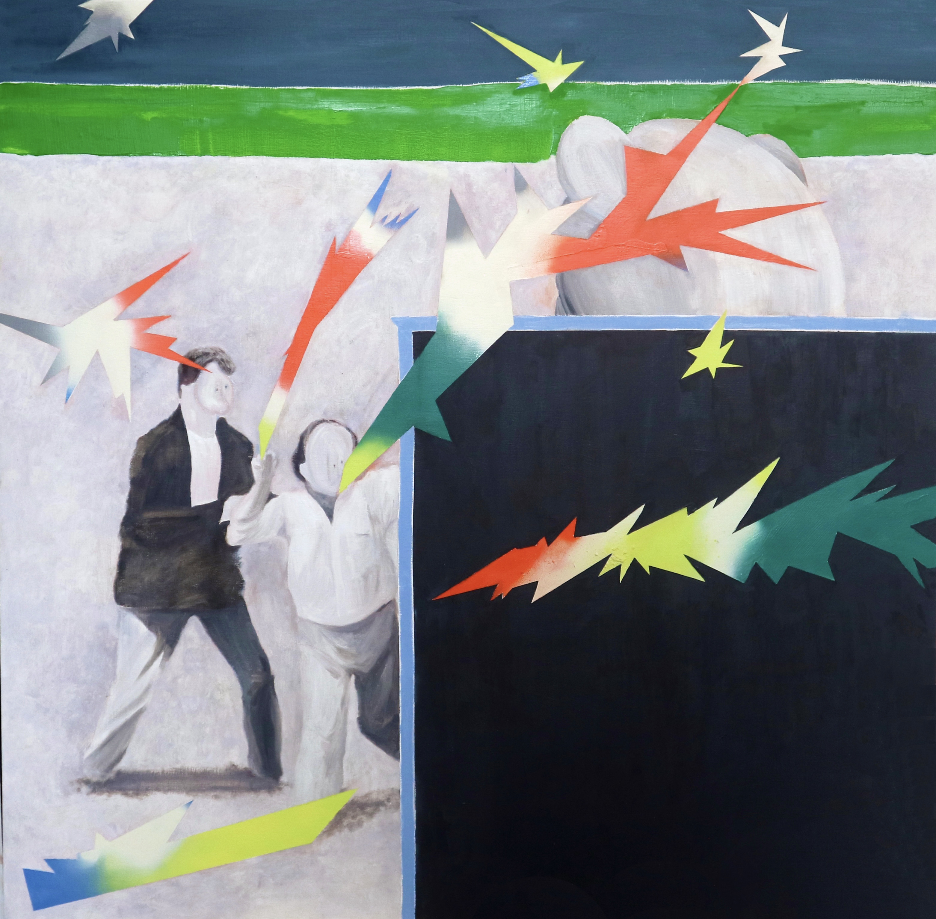 , 2020, oil color on wood, 122cm x 122cm