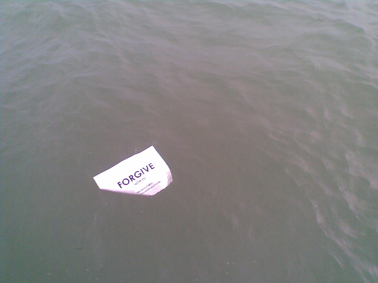 1/2 — HOW TO FORGIVE?  Quinn's singular presentation brings together the text-based performance, We are Tilted Spheres, which seeks to explore the duality of interpersonal communication–distance and proximity–while the second element, How to Forgive?, utilizes cell phone camera documentation of a site-responsive performance at the 2011 Venice Biennale, emphasizing duality at the level of the material itself. Both segments appropriate the artist's own gestural history in their musings on miscommunication and the anticipation of clarity.  Presented with Critical Art Ensemble at documenta (13), 2012.  Digital photography and video, 2011; text-based audio recording, 2011.