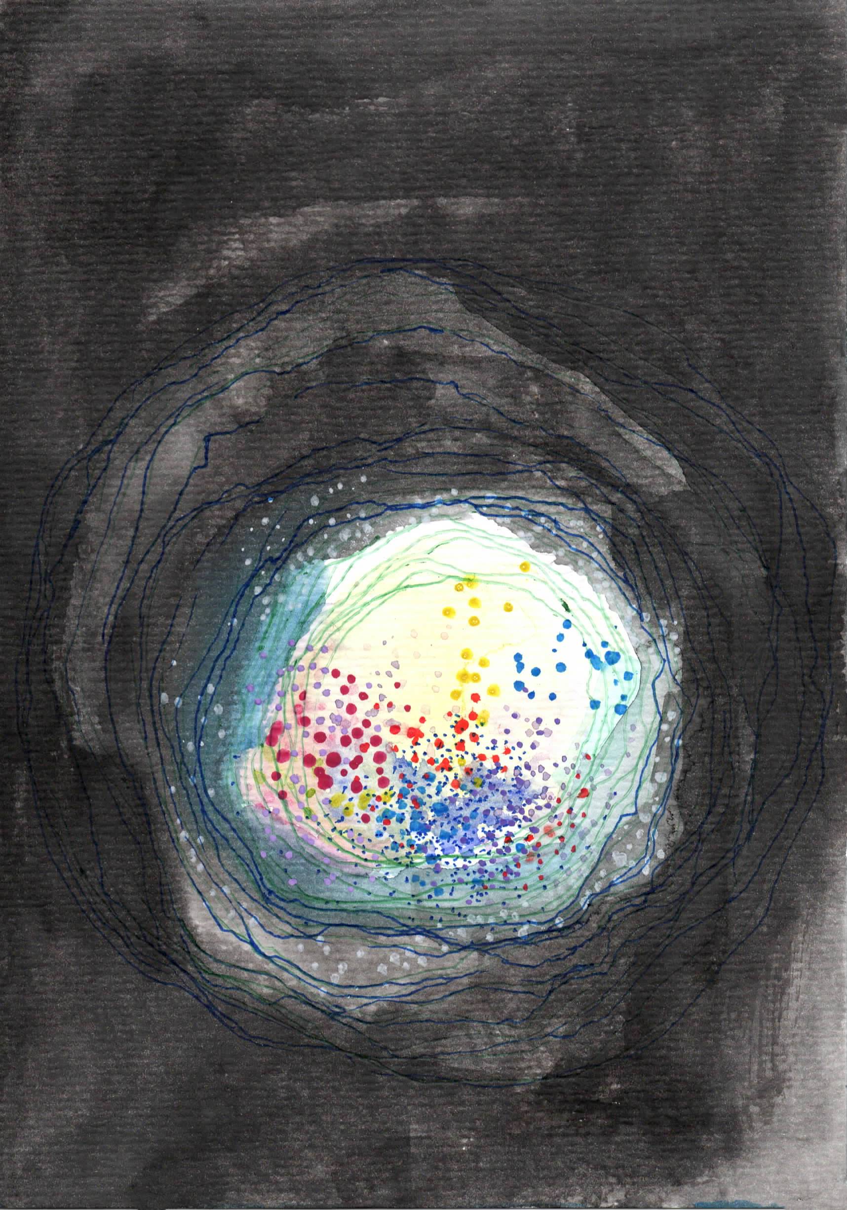 Flow Study IIWatercolour paint and pen on watercolour paper15cm x 21cm2024