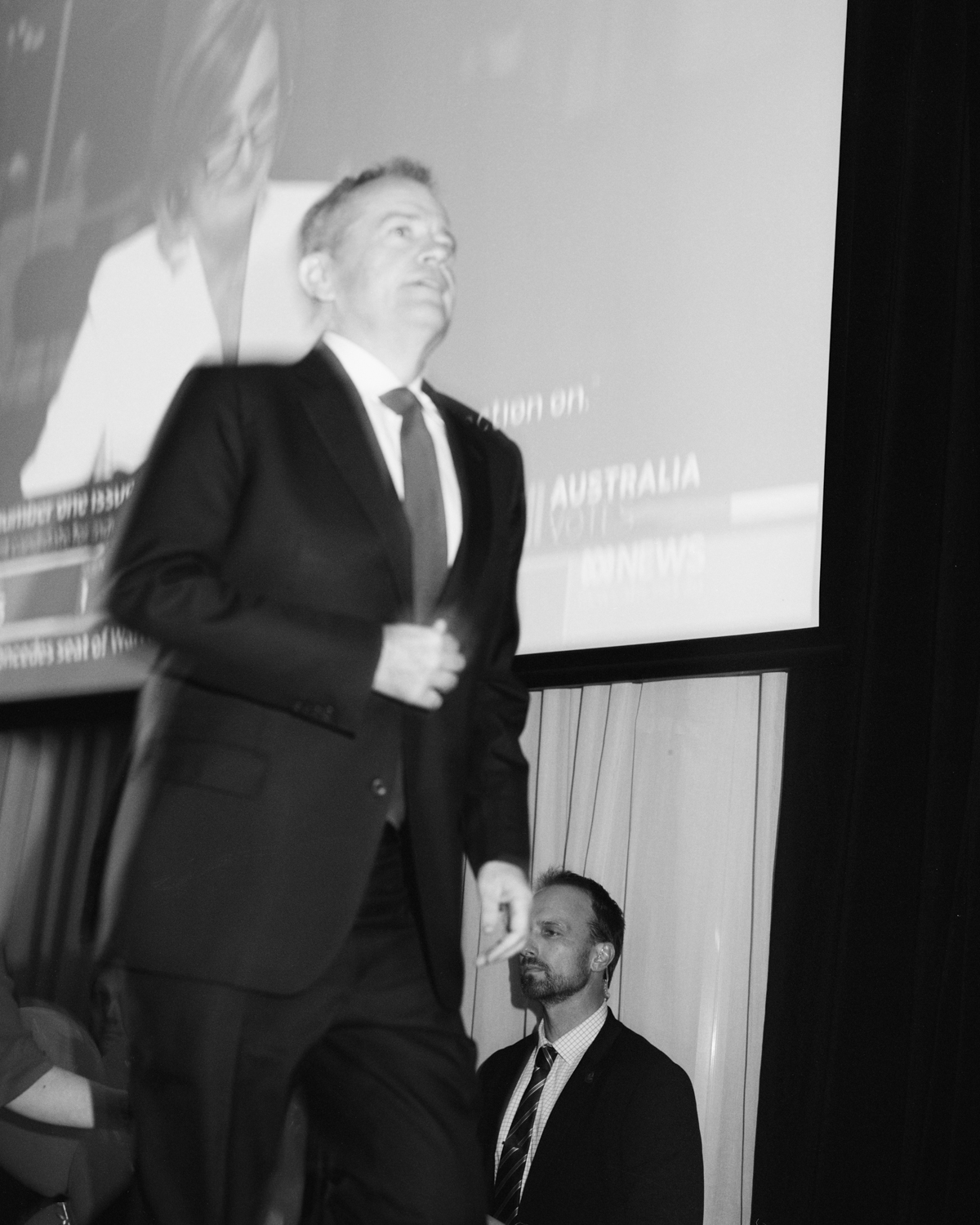Bill Shorten, Leader of the Labor Party immediately after his concession speech, 11:30pm, May 18, 2019.