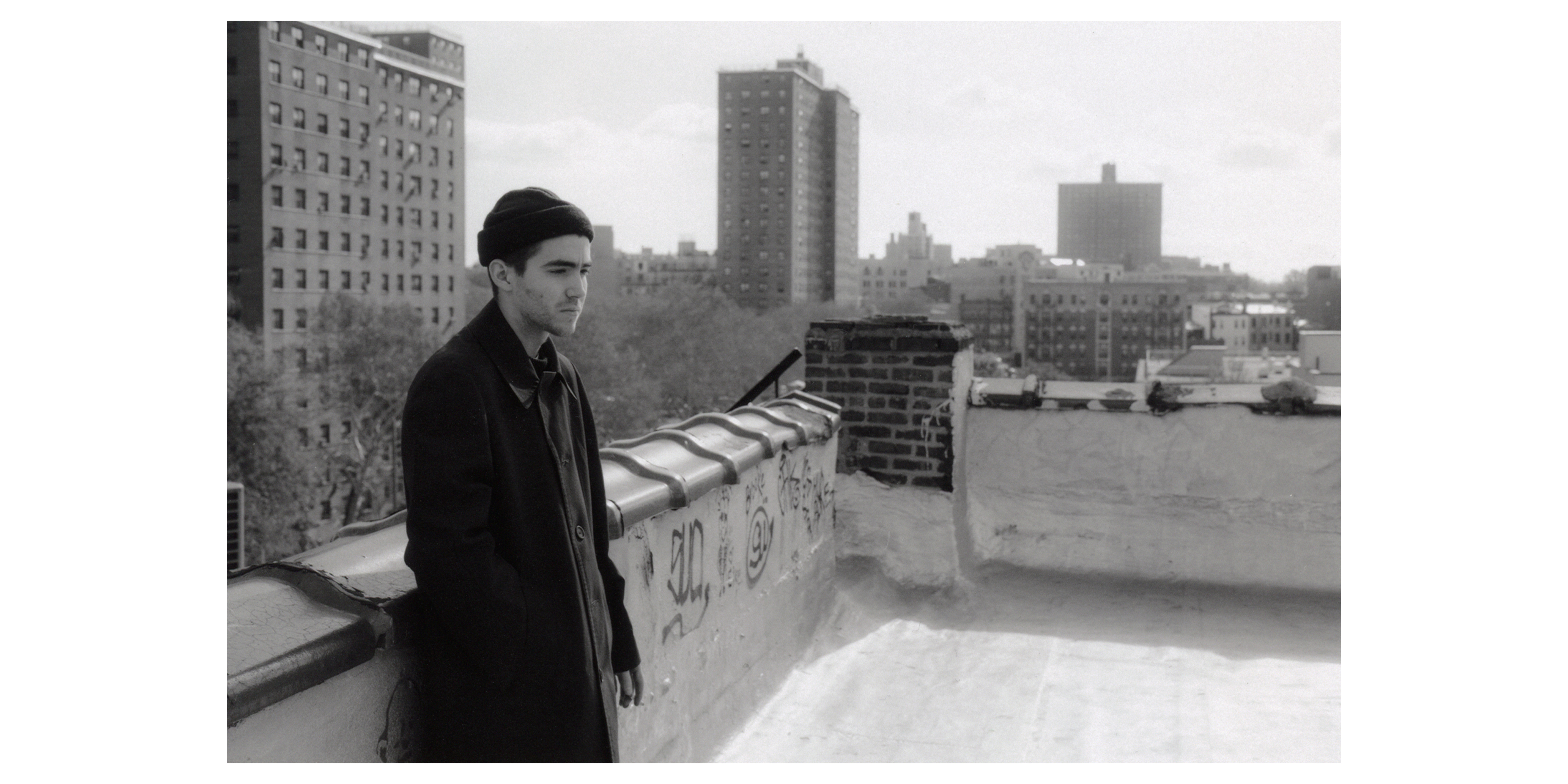 Evan on his roof, New York City, 2017