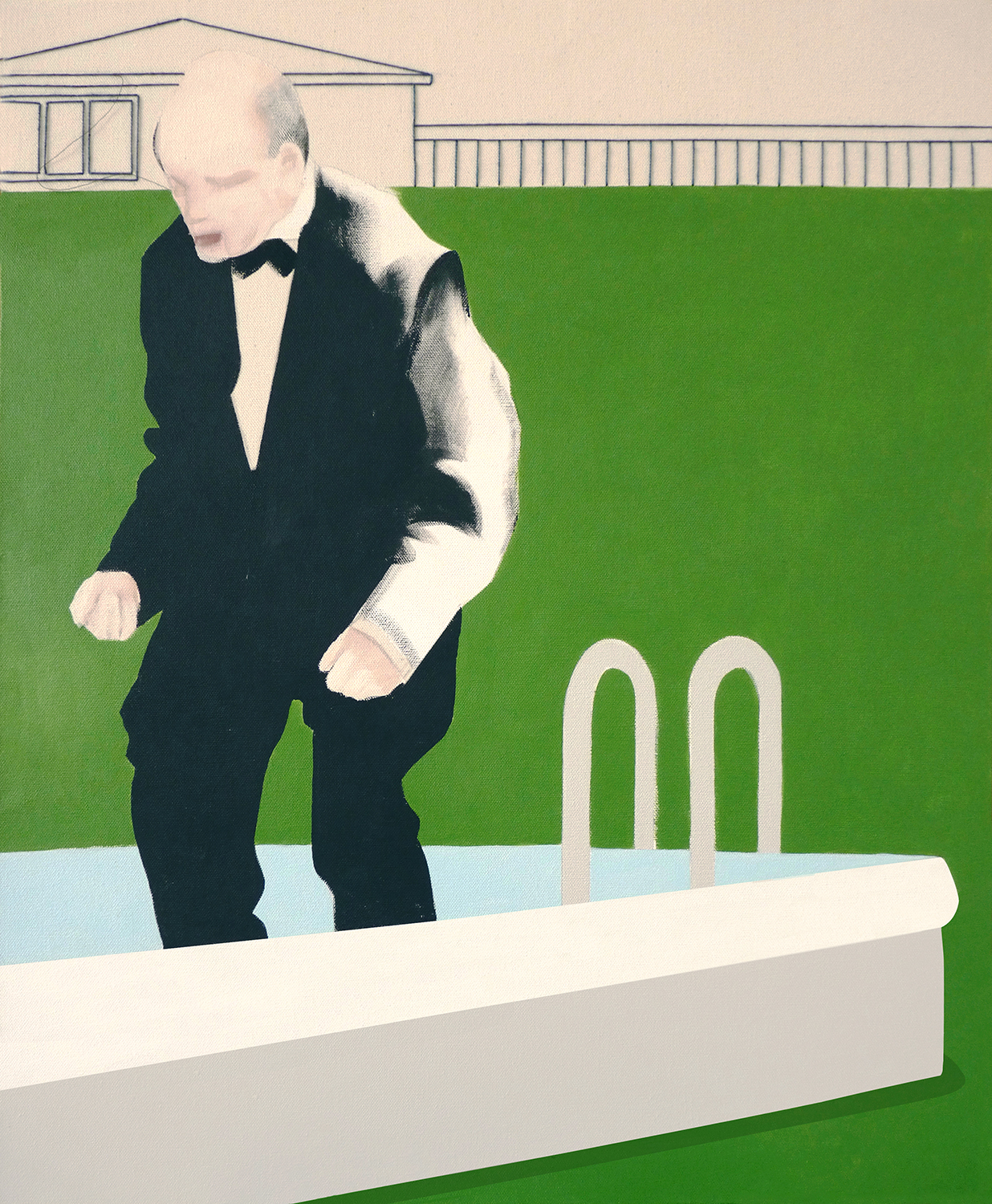 OLD MAN SHOUTING | Acrylic and hand embroidery on canvas | 50 x 40 cm | 2011