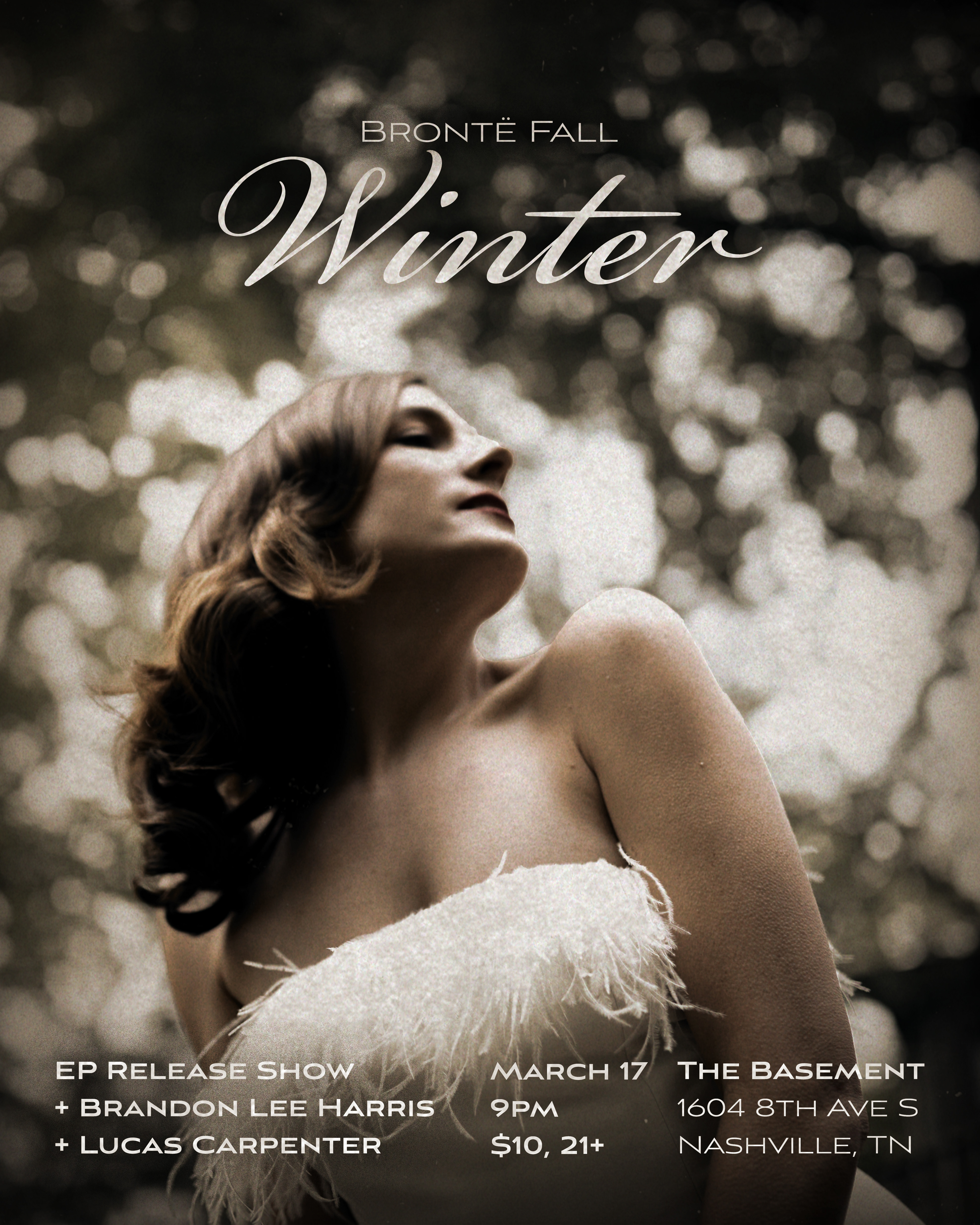 Indie album cover design for musician, Brontë Fall, Brontë Fall, Teri Bracken, art direction by MaKara Blake