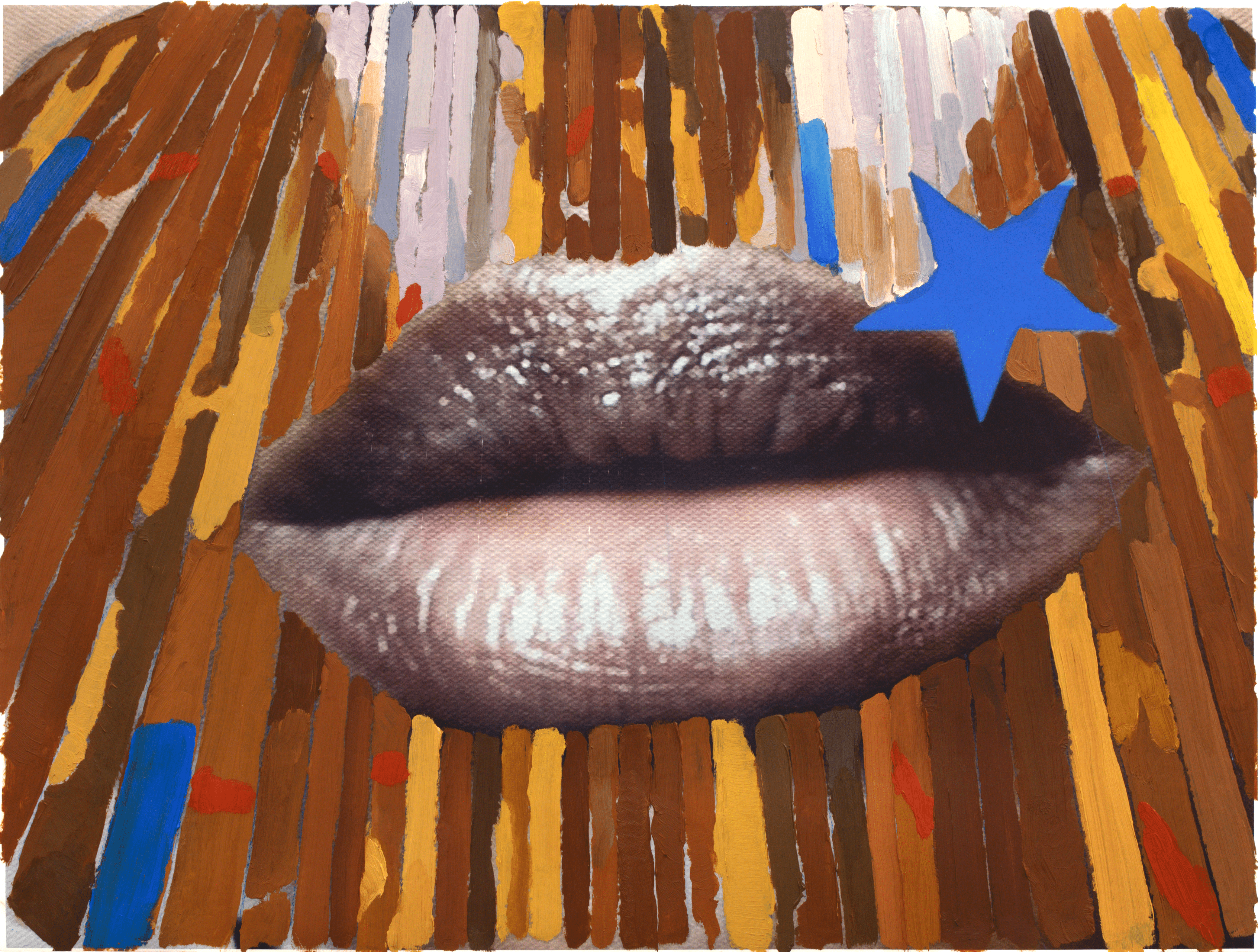 His lips on the ground