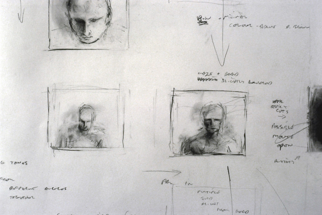 drawing, mixed media, size approx 200cm high