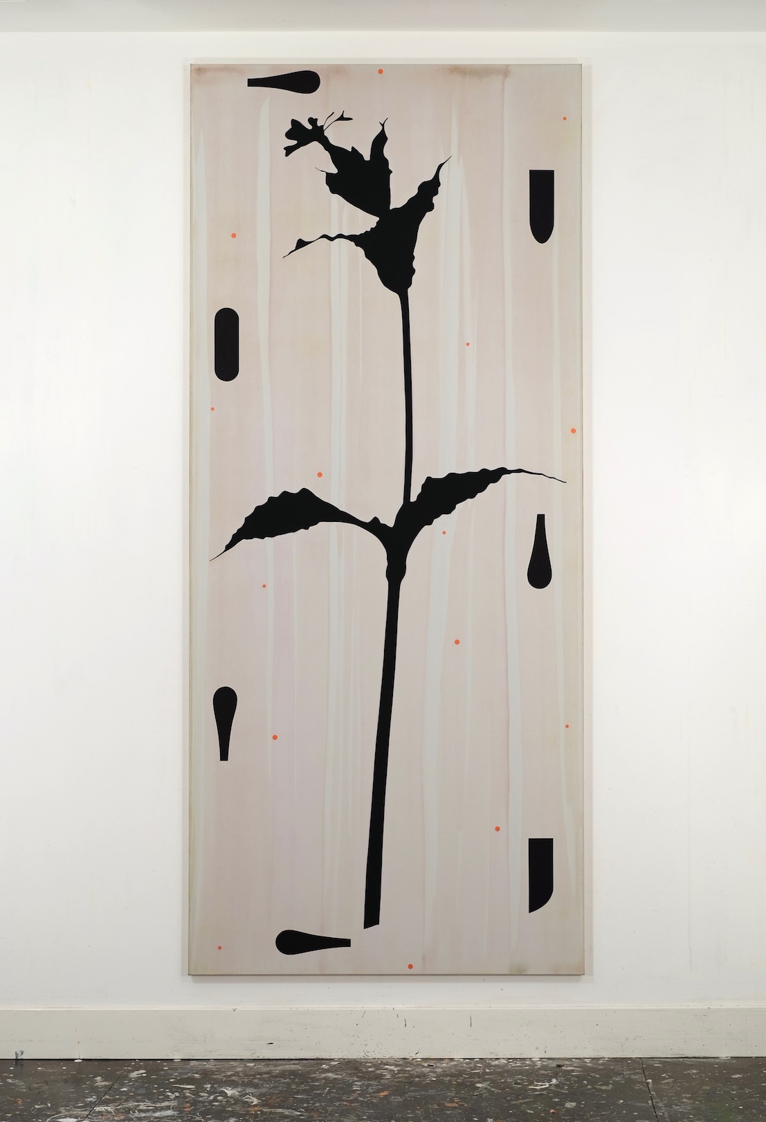 Untitled 2021, acrylic on canvas, 220 x 95 cm