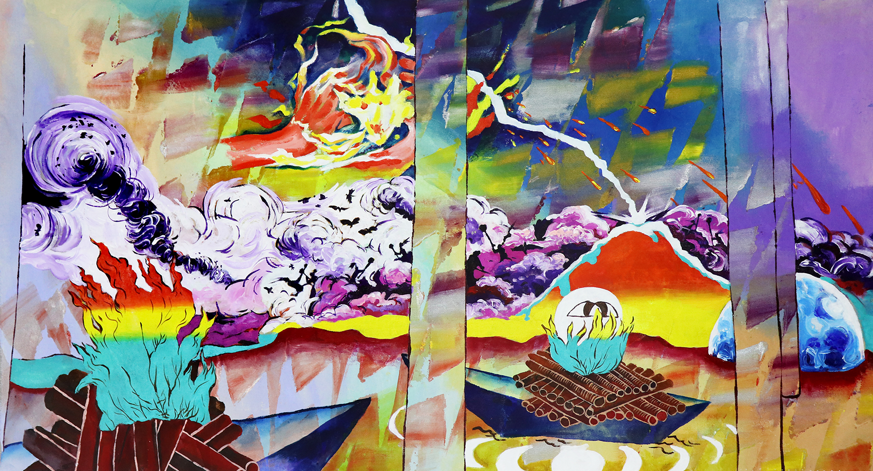 한번 성했던 자는 반드시 쇠한다, Acylic on Linen, 88x160cm, 2025