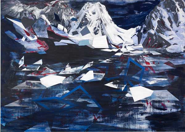 'Untitled', acrylic on board 60x84", 152x213cm 