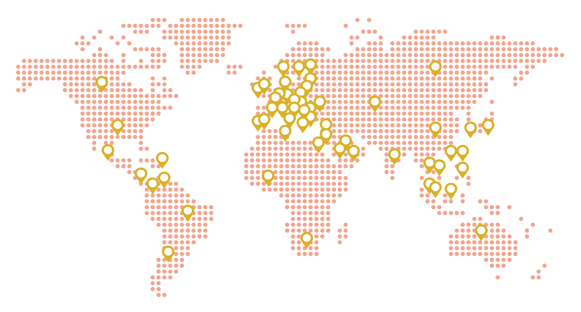 Map of our global coverage