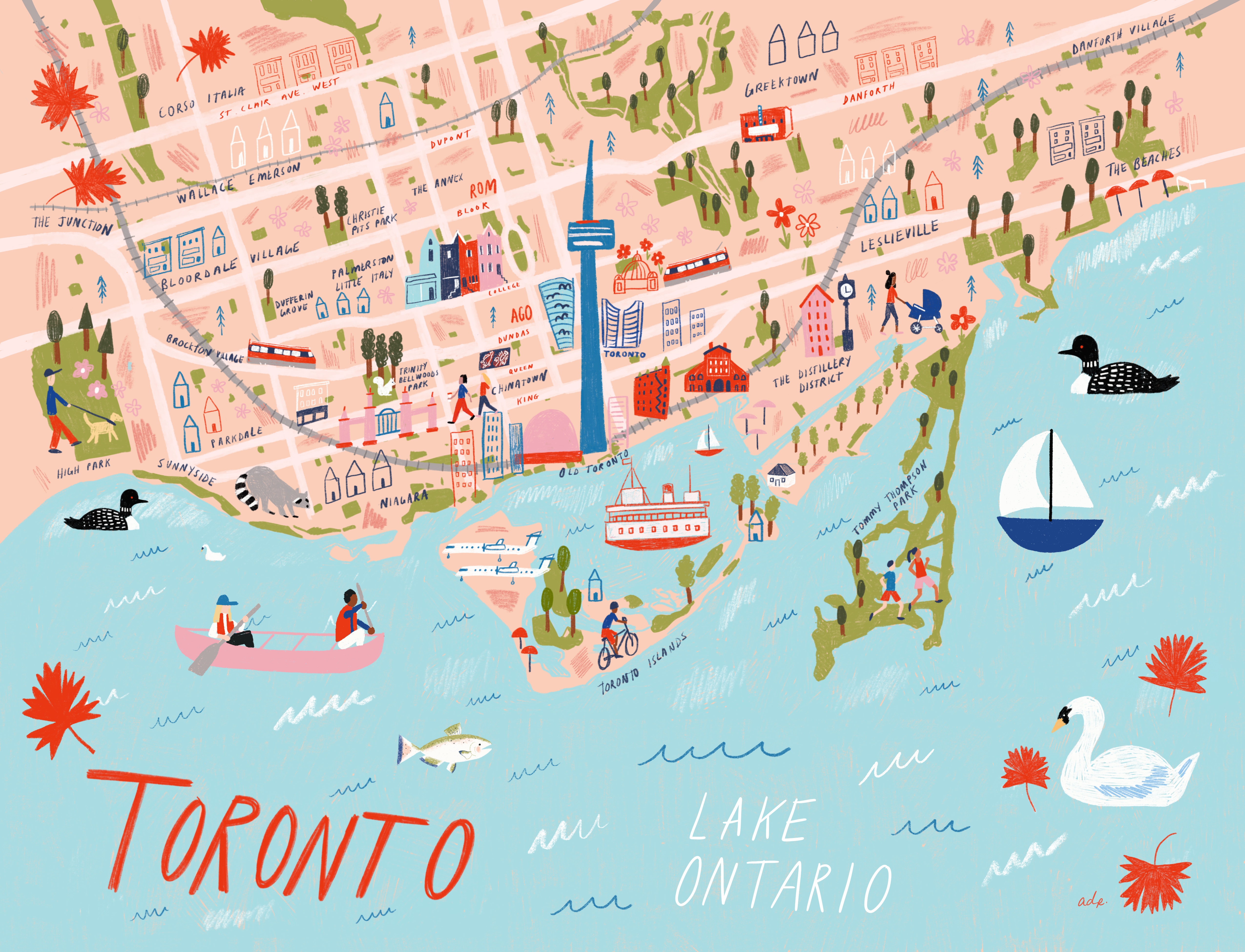 Illustrated Map of Toronto