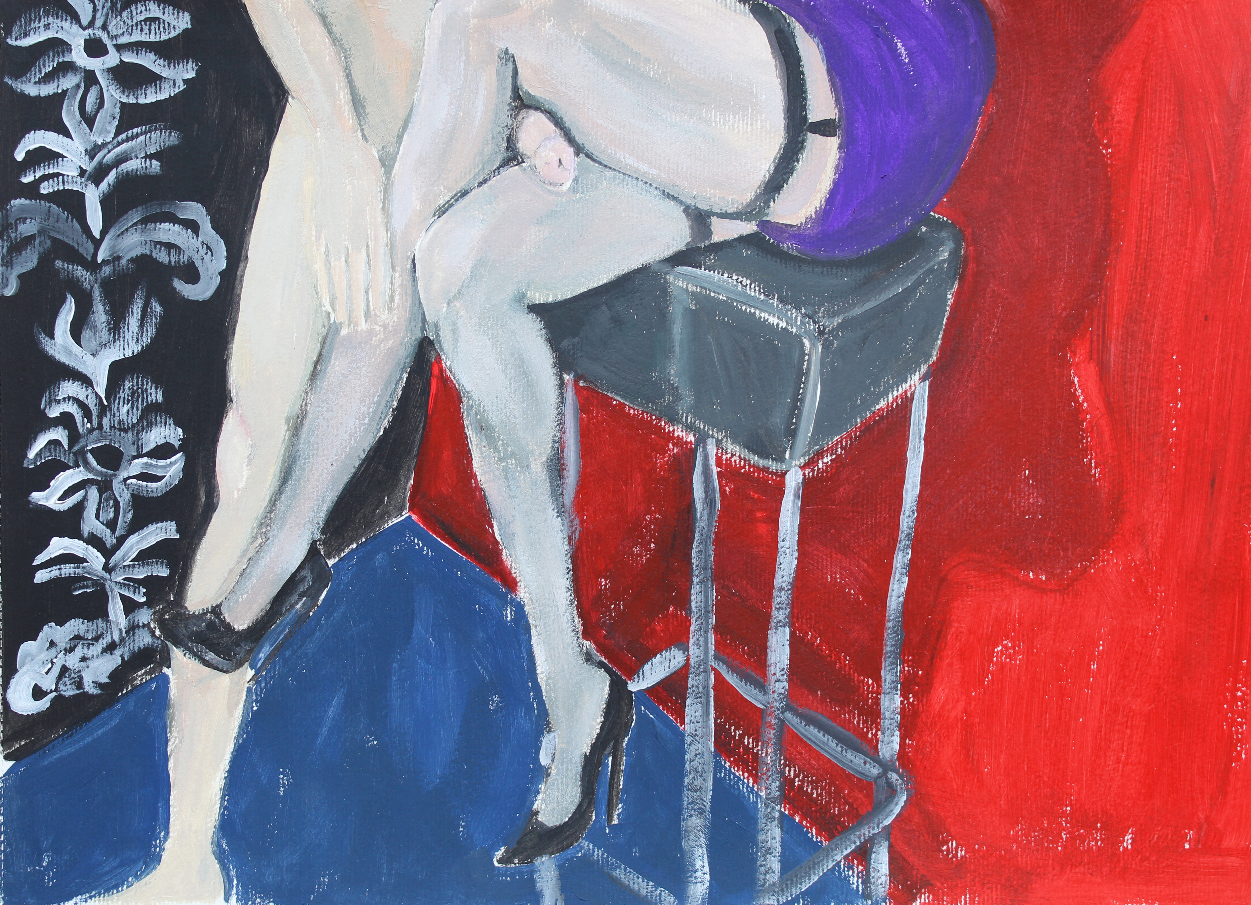 Sit here, Acrylic on paper, A3, 2021